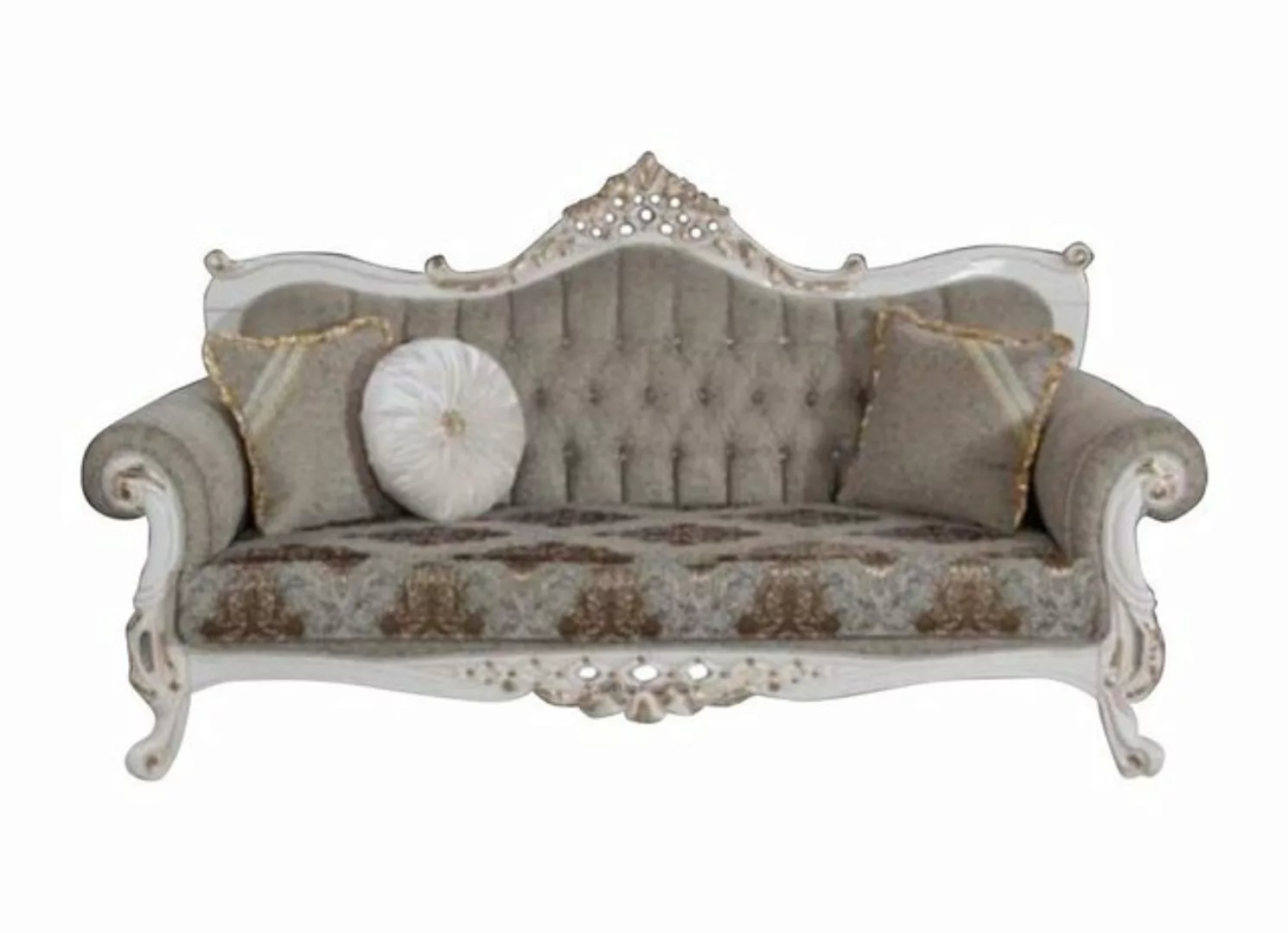 JVmoebel 3-Sitzer Design Polster Couch Grau Garnitur Luxus Textil Sofas Che günstig online kaufen