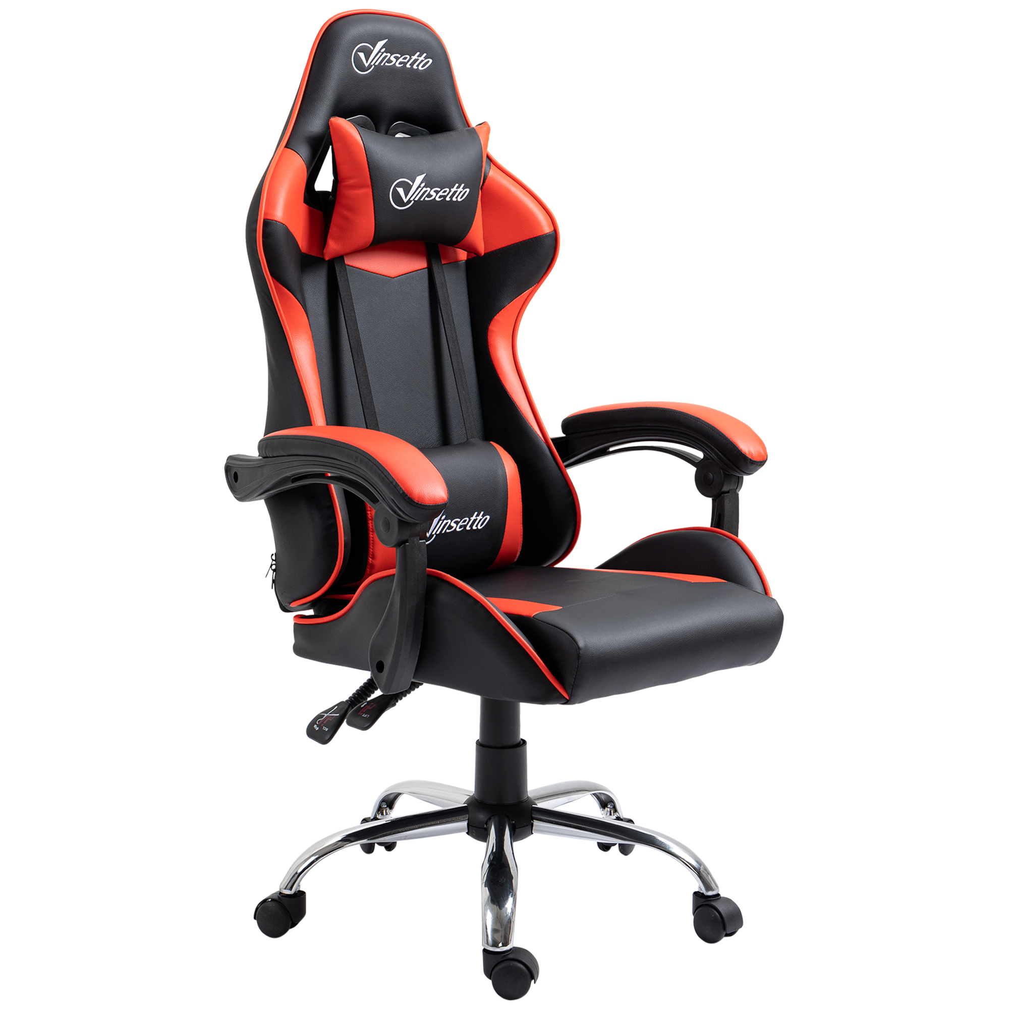 Vinsetto Gaming Chair Bürostuhl Gamer Stuhl mit ergonomischer Kopfstütze hö günstig online kaufen
