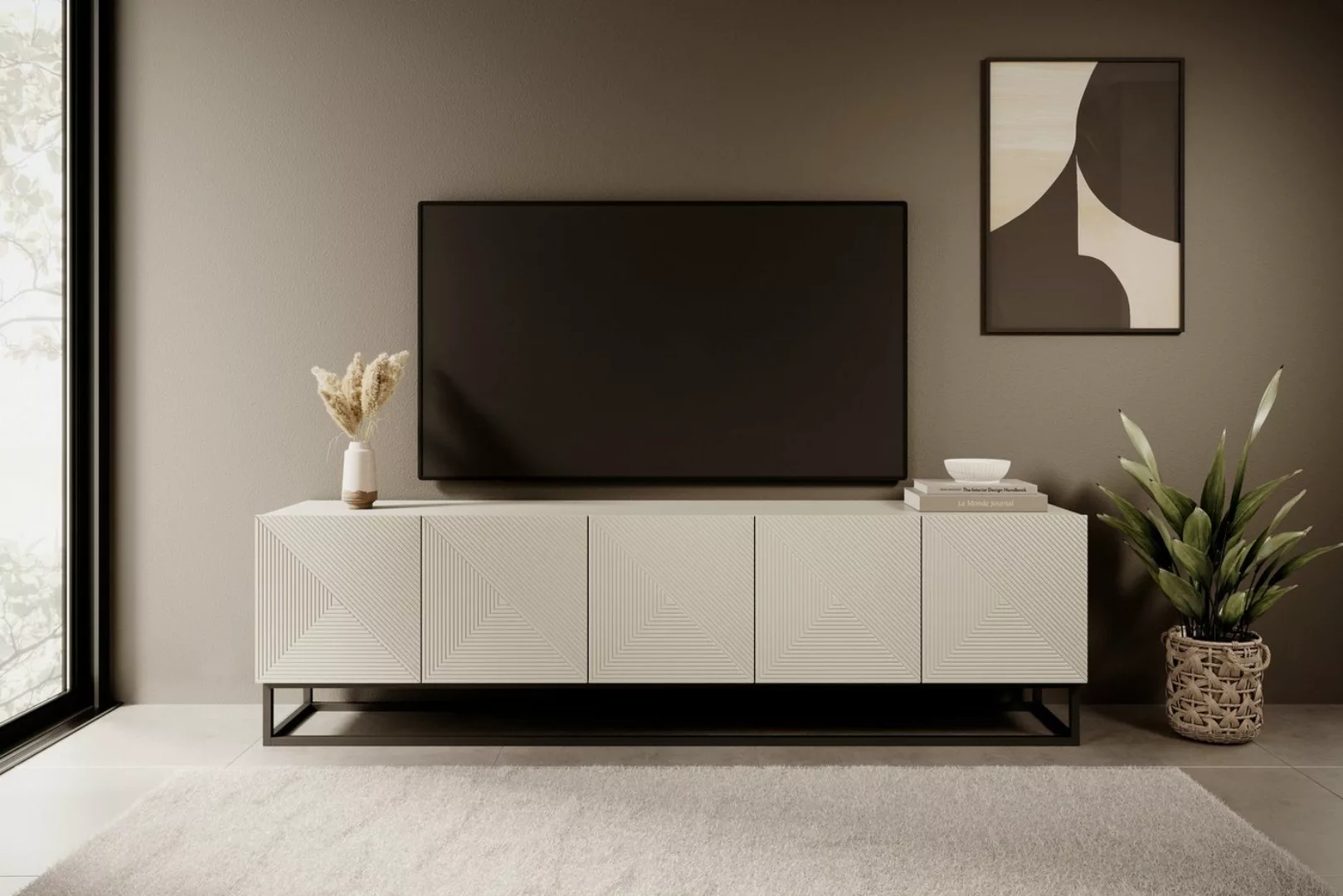 ROYAL24_MARKT TV-Schrank - Verleihen Sie Ihrem Wohnzimmer eine warme Note ( günstig online kaufen