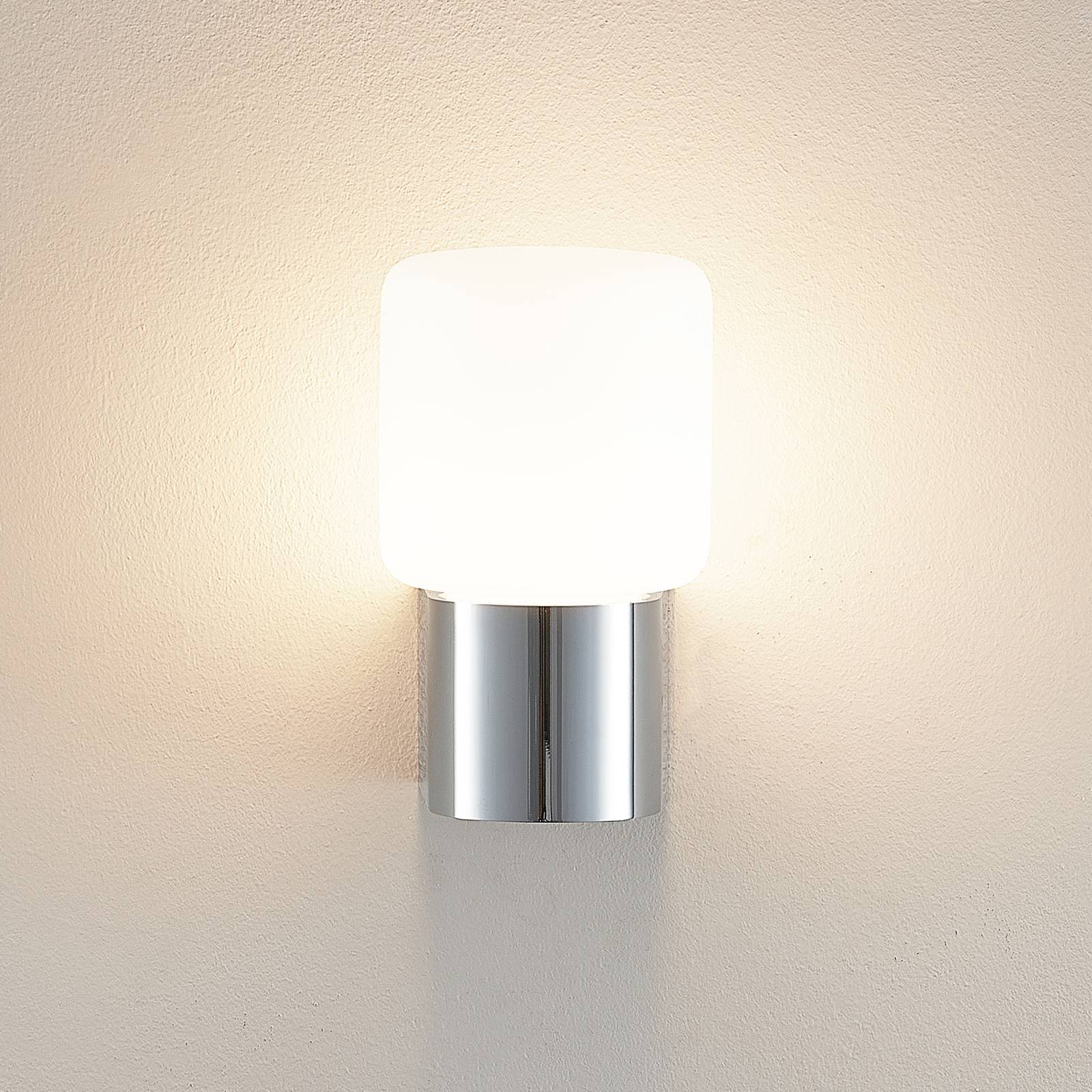 Molto Luce Außenwandlampe Lanu Flat, chrom, Alu/Glas günstig online kaufen