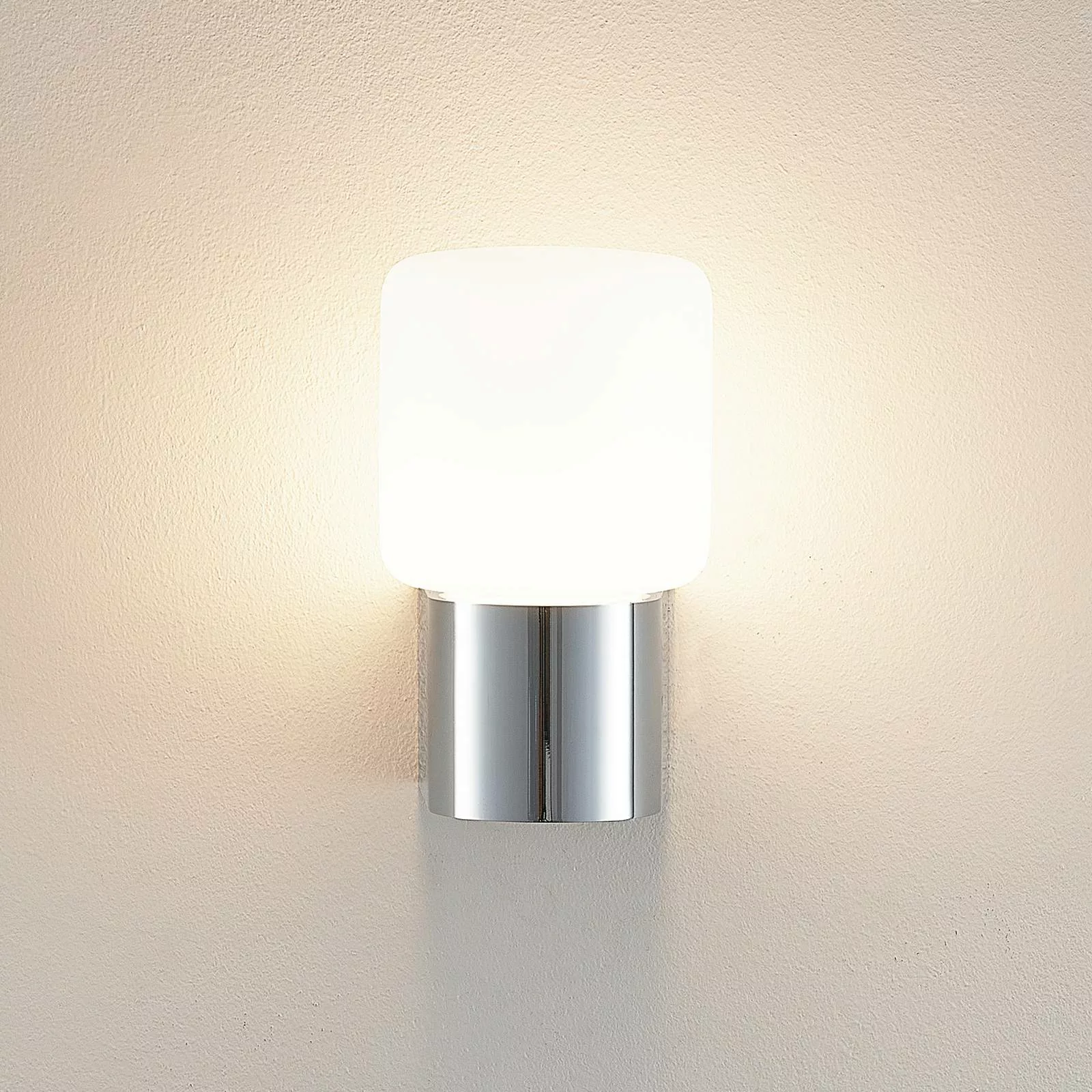 Molto Luce Außenwandlampe Lanu Flat, chrom, Alu/Glas günstig online kaufen