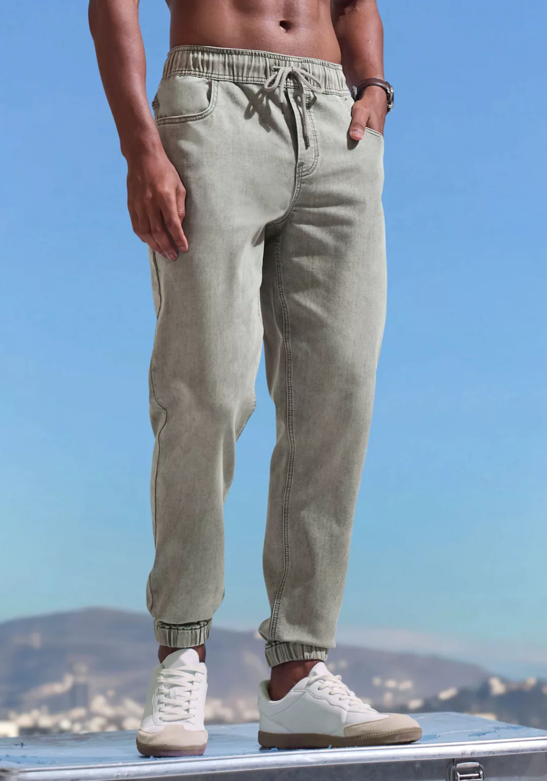 John Devin Jogg Pants, Joggpants mit elastischem Bund aus weicher Stretch-Q günstig online kaufen