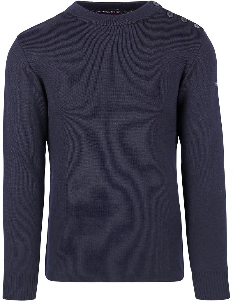 Armor-Lux Fouesnant Pullover Wolle Navy - Größe M günstig online kaufen