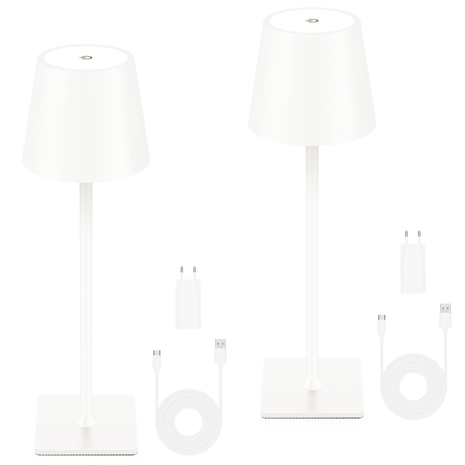 LQWELL LED Tischleuchte Tischlampe Kabellos Aufladbar, günstig online kaufen