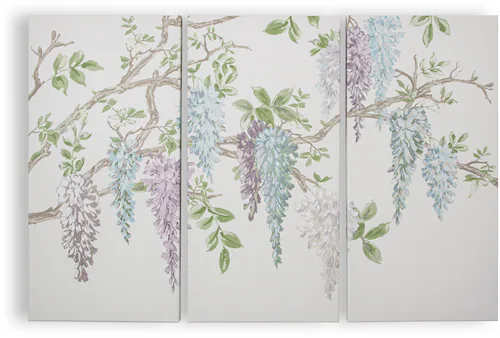 LAURA ASHLEY Mehrteilige Bilder "Wisteria Garden", (Set, 1 St.), Leinwandbi günstig online kaufen