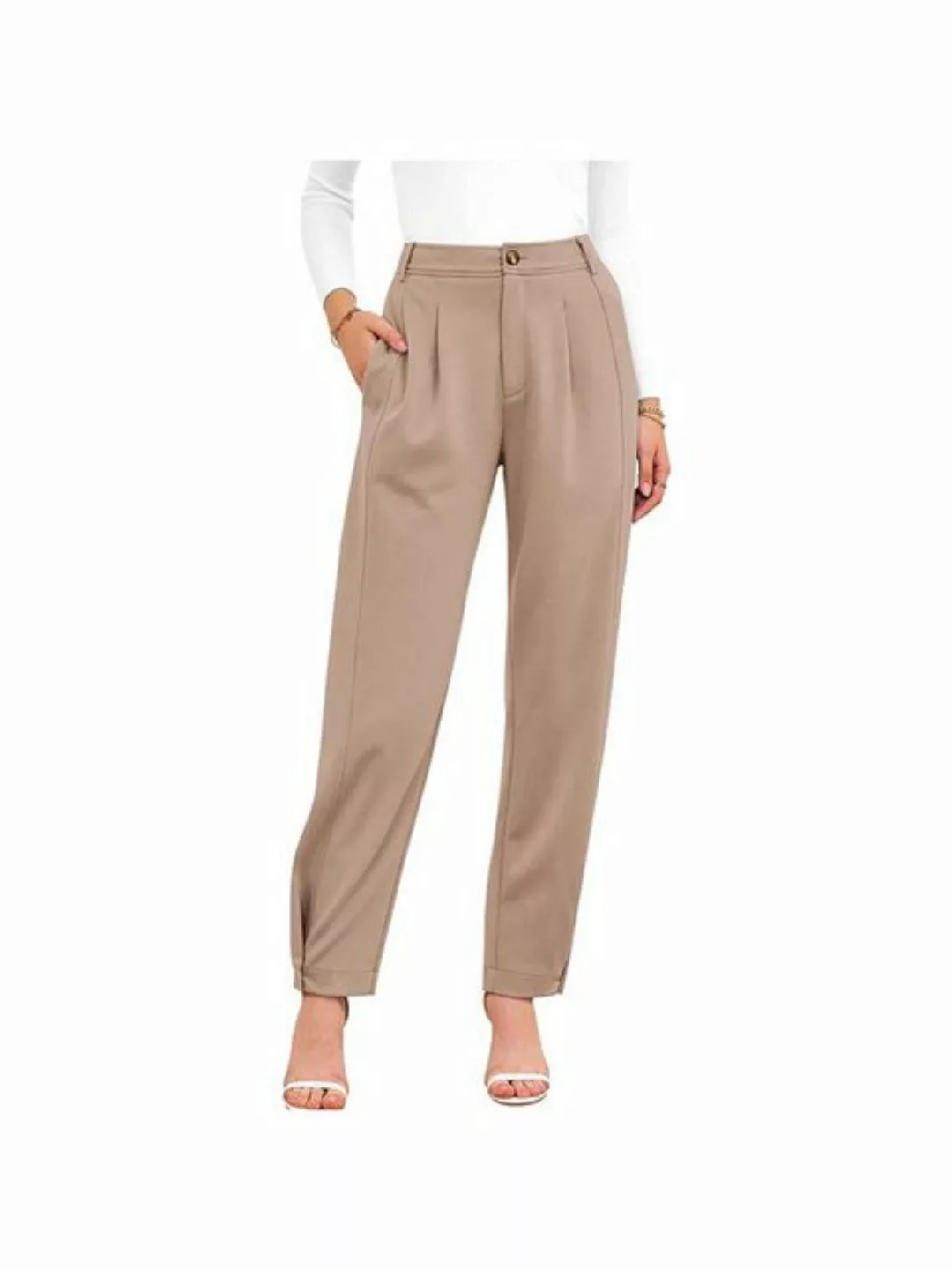 KIKI Anzughose Damen Hose mit Schmalem Mode Knopf Anzughose Freizeithose günstig online kaufen
