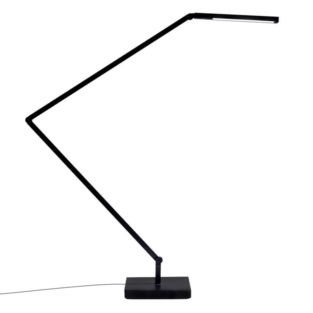 Nemo - Untitled Linear LED Schreibtischleuchte mit Fuß - schwarz/matt/Push günstig online kaufen
