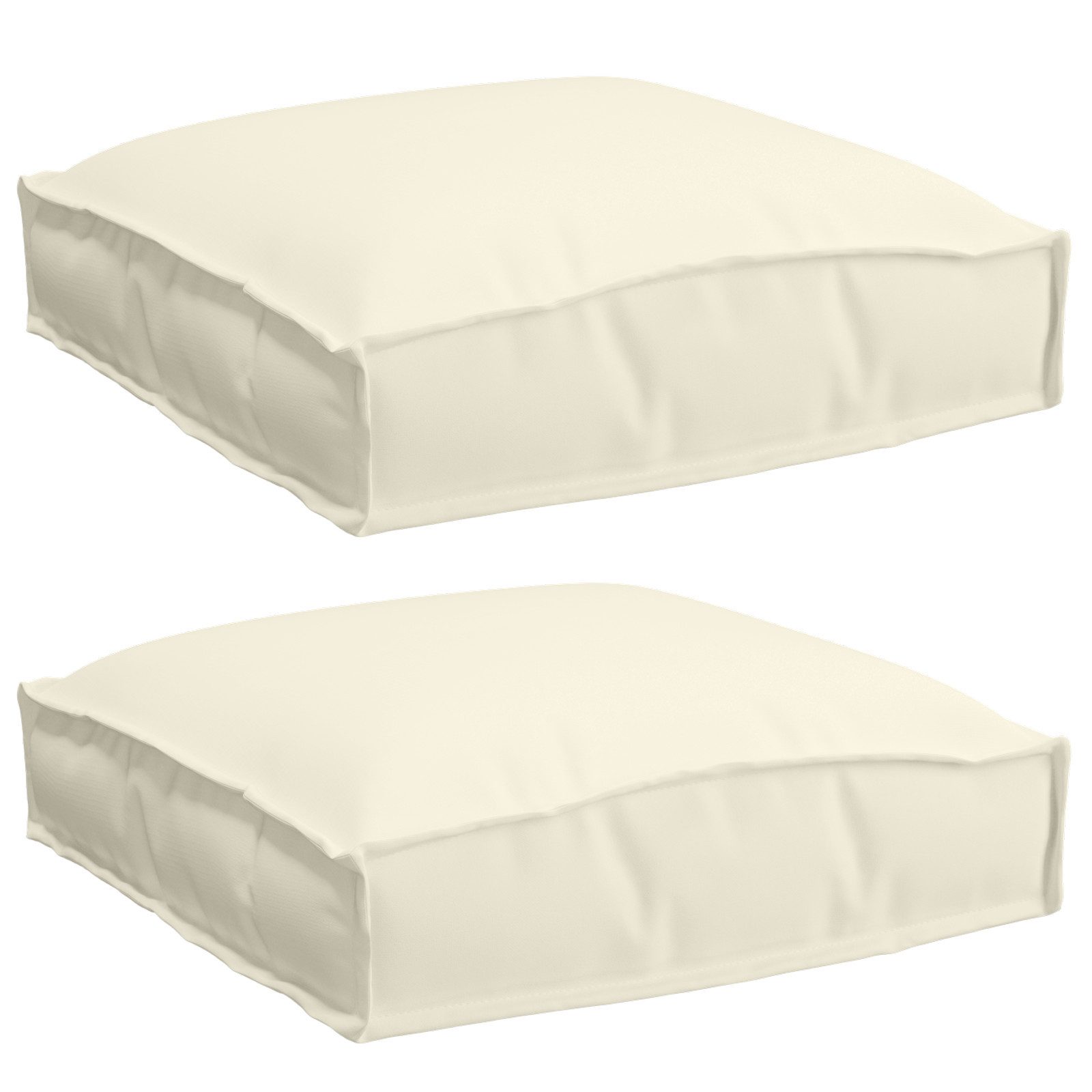 vidaXL Sitzauflage Palettkissen 2er Set Creme günstig online kaufen