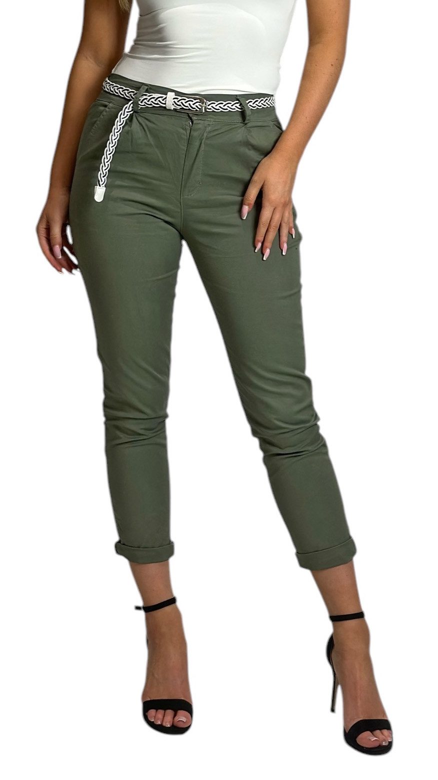 Mississhop Chinohose Damen Hose Baumwolle Hose günstig online kaufen