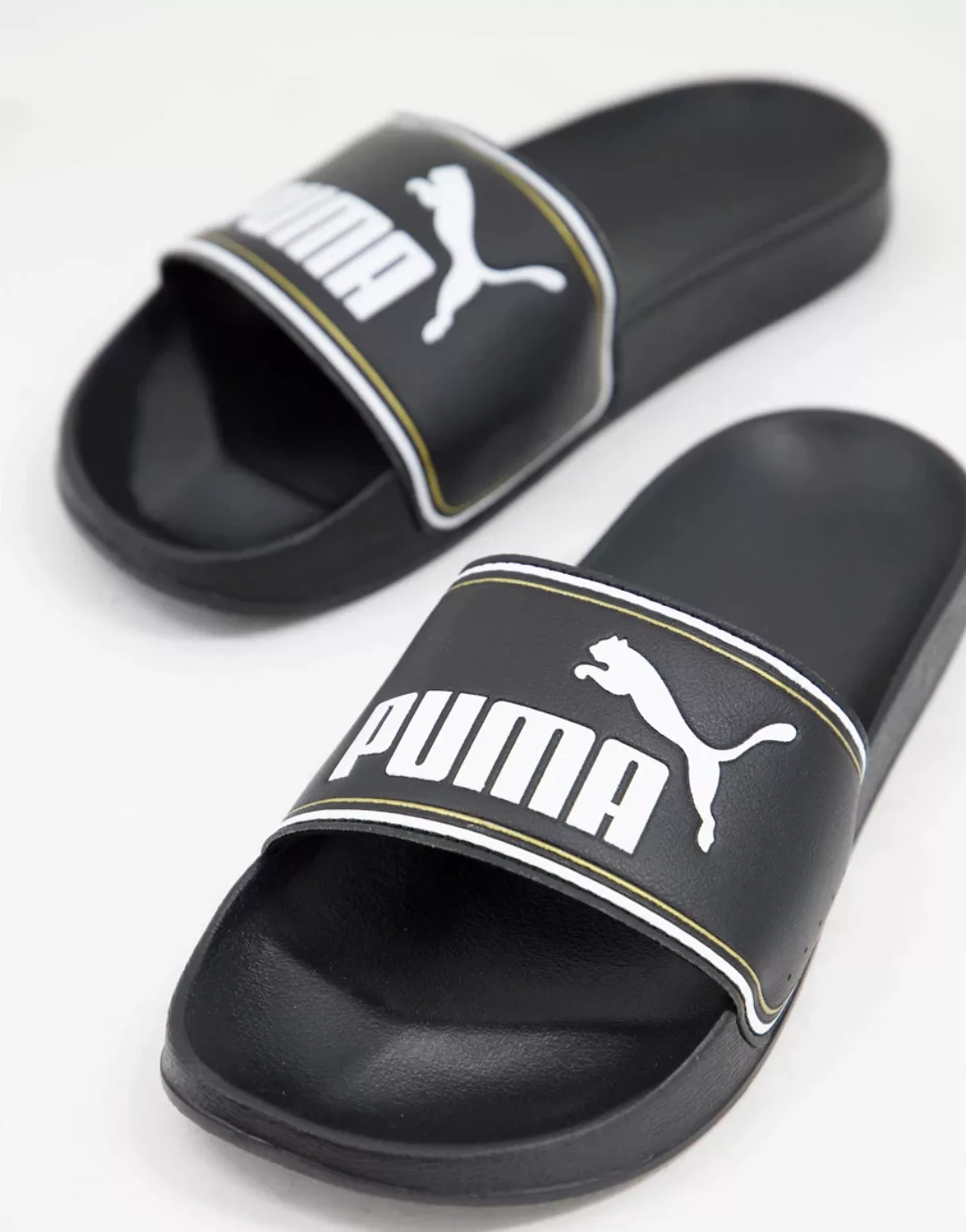 Puma – Leadcat – Schwarze Slider günstig online kaufen