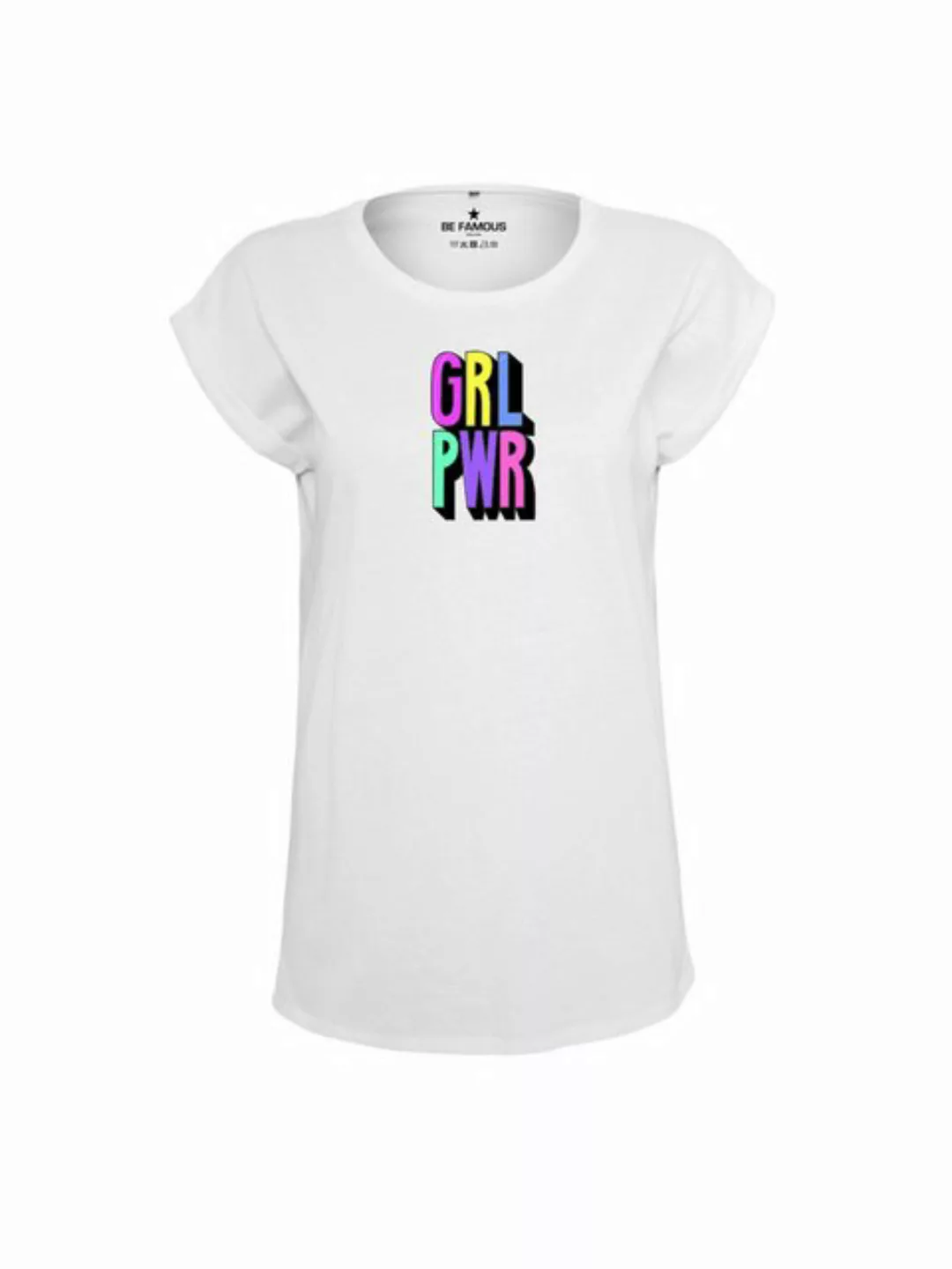 Be Famous Print-Shirt Classic Roll Up D-GRLPWR (1-tlg) günstig online kaufen