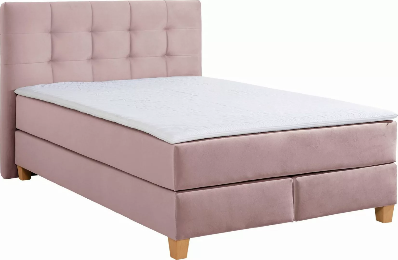 Home affaire Boxspringbett "Moulay", inkl. Topper, in Überlänge 220 cm, 3 H günstig online kaufen