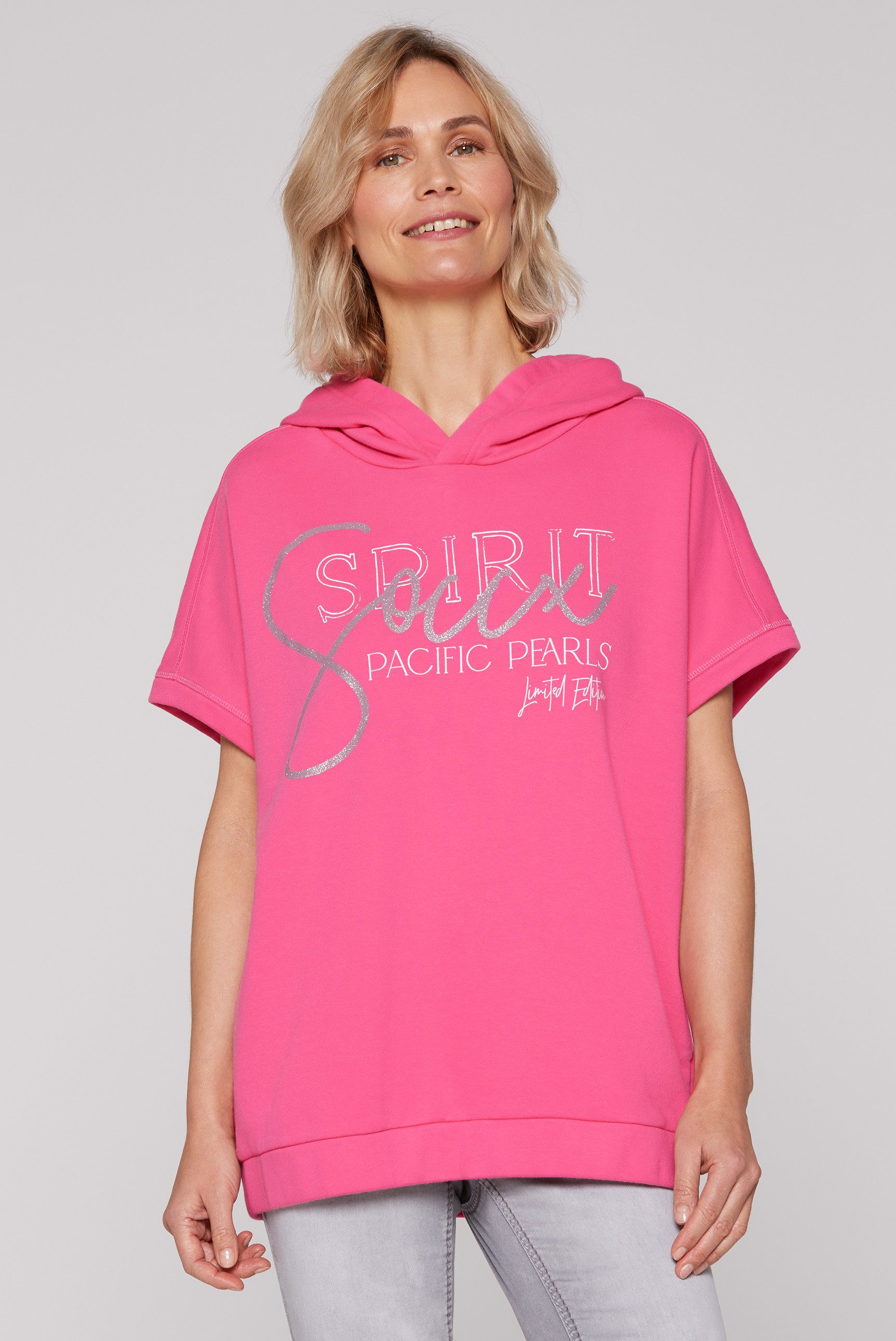 SOCCX Kapuzensweatshirt mit Gummizug im Saum günstig online kaufen