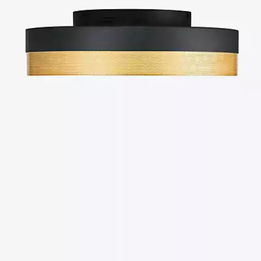 LED-Deckenleuchte Mesh, Ø 45 cm, schwarz/gold günstig online kaufen