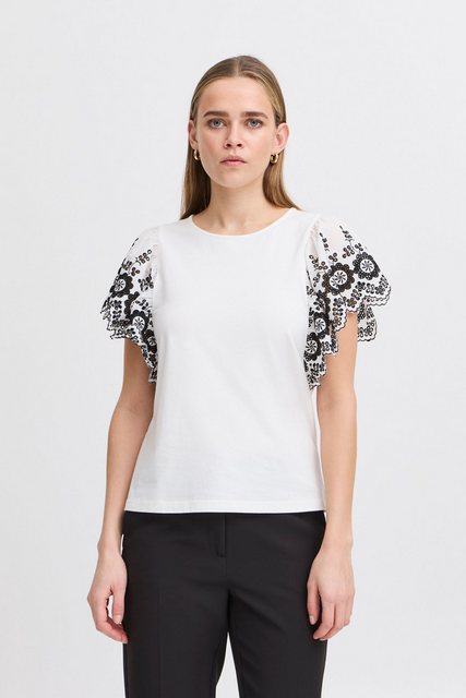 Ichi Rundhalsshirt IHMALUI Moderne Bluse mit Muster günstig online kaufen