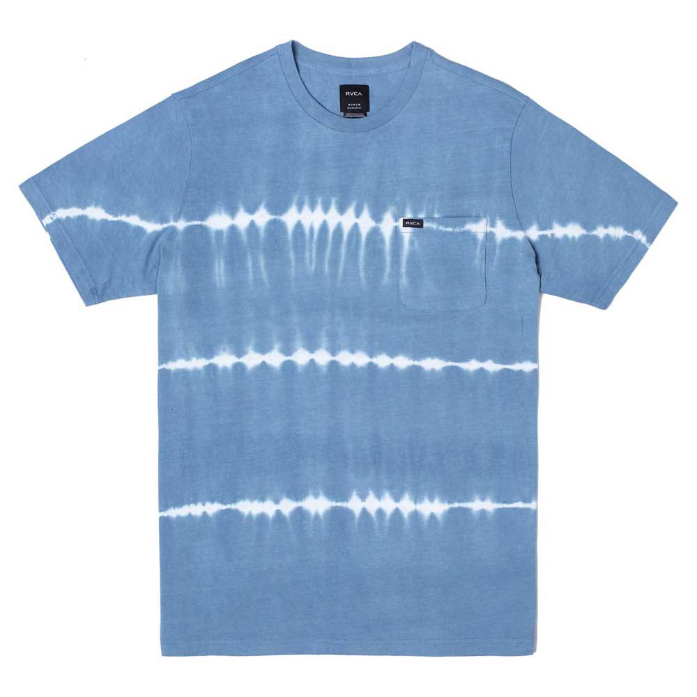 Rvca Manic Tie Dye Stripe Kurzärmeliges T-shirt XL French Blue günstig online kaufen