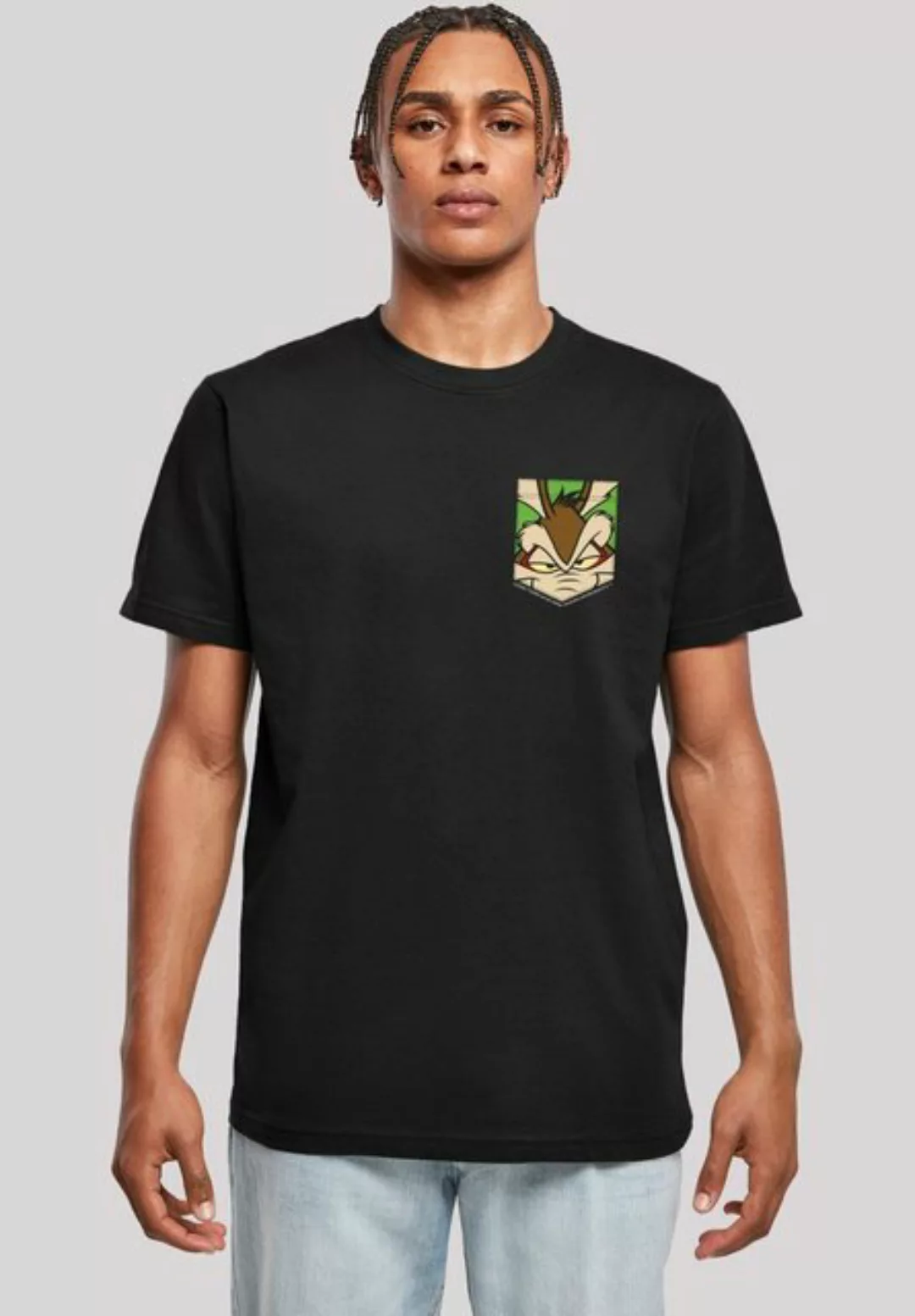 F4NT4STIC T-Shirt Looney Tunes Face Faux Pocket Print günstig online kaufen