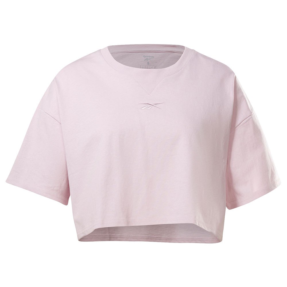 Reebok Studio Cropped Kurzärmeliges T-shirt L Frost Berry günstig online kaufen