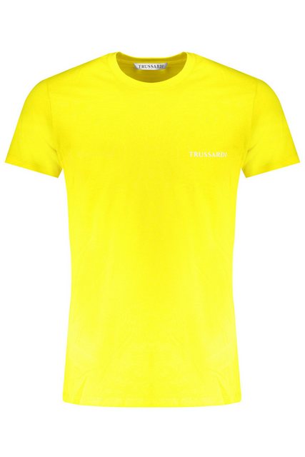 Trussardi T-Shirt Herren T-Shirt Gelb Kurzarm Rundhals mit Print & günstig online kaufen