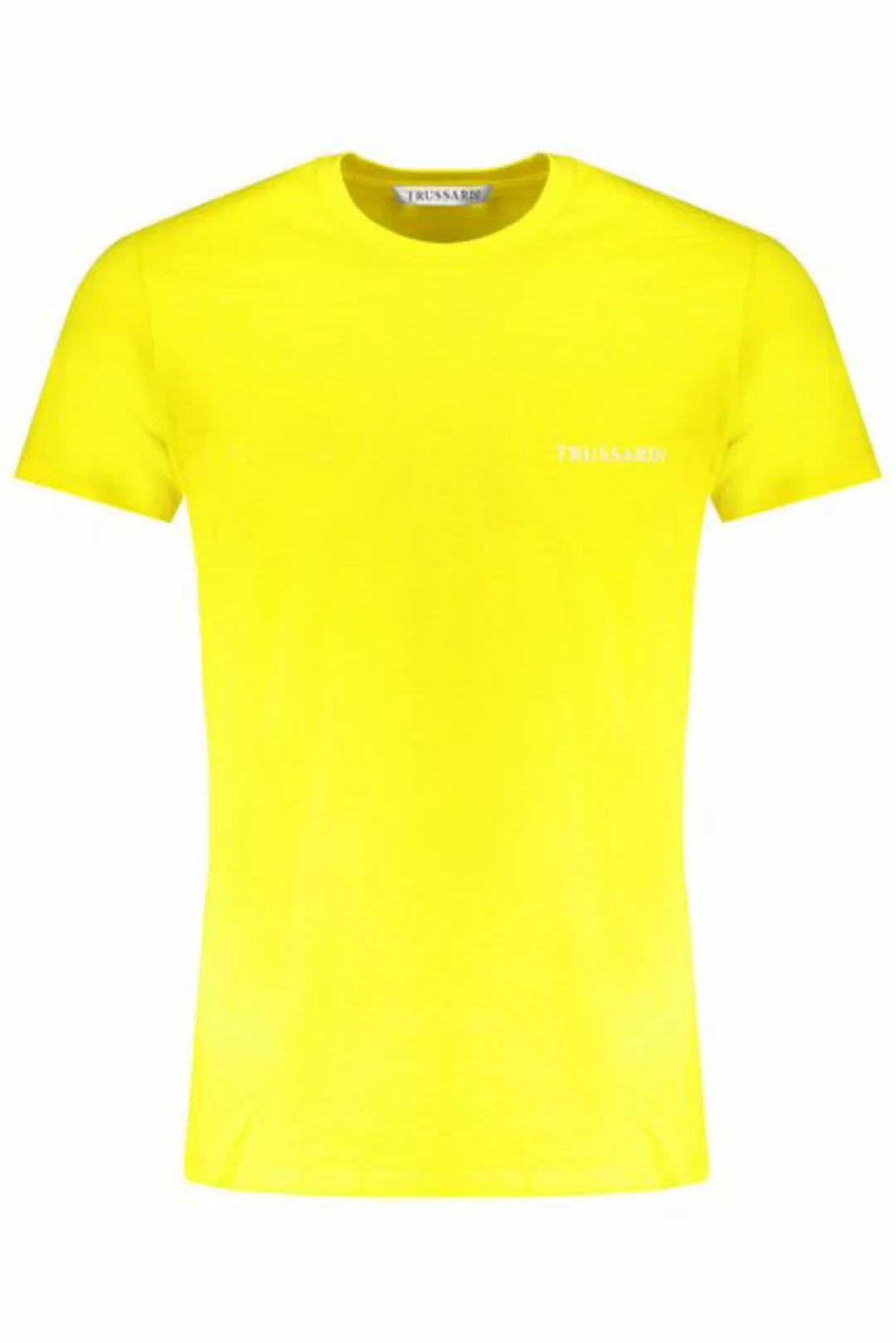 Trussardi T-Shirt Herren T-Shirt Gelb Kurzarm Rundhals mit Print & günstig online kaufen