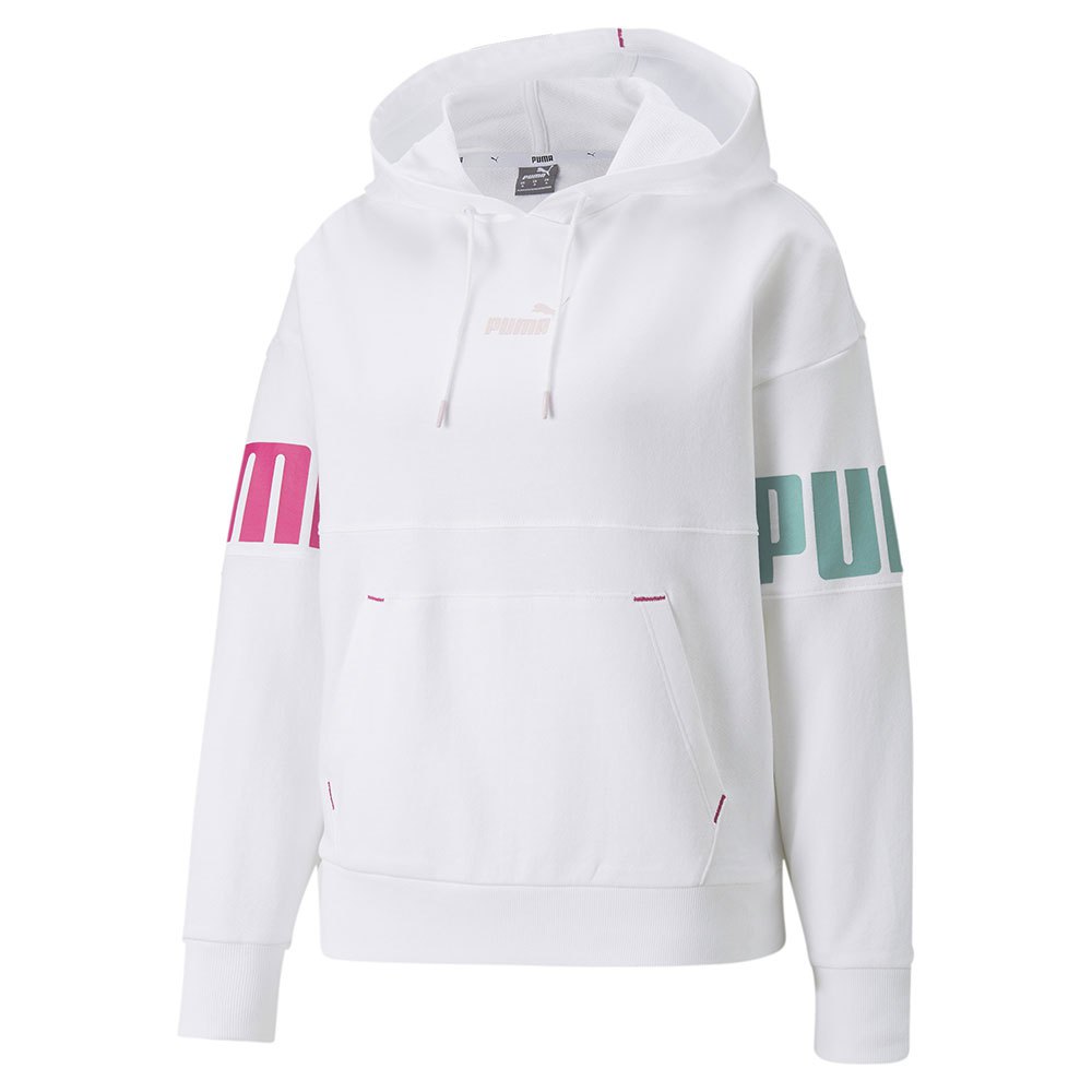 Puma Power Colorblock Kapuzenpullover XS Puma White günstig online kaufen