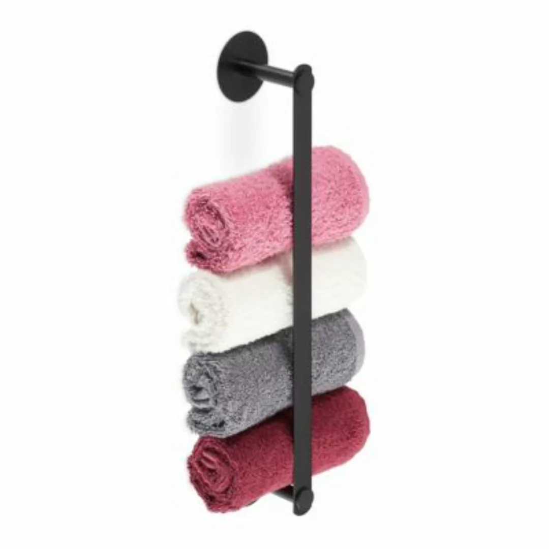 relaxdays Handtuchhalter ohne Bohren schwarz günstig online kaufen
