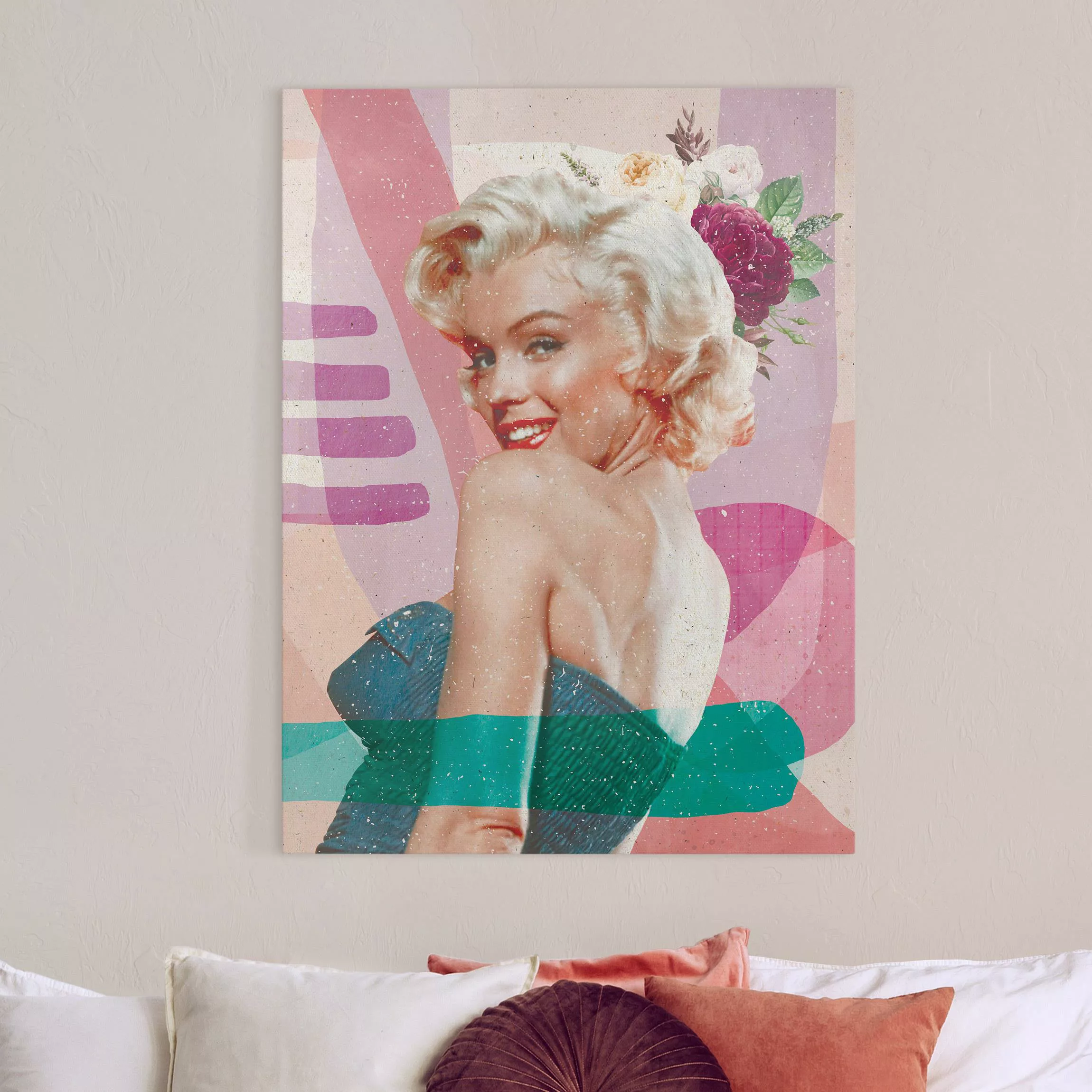 Leinwandbild Bunte Collage Marilyn günstig online kaufen