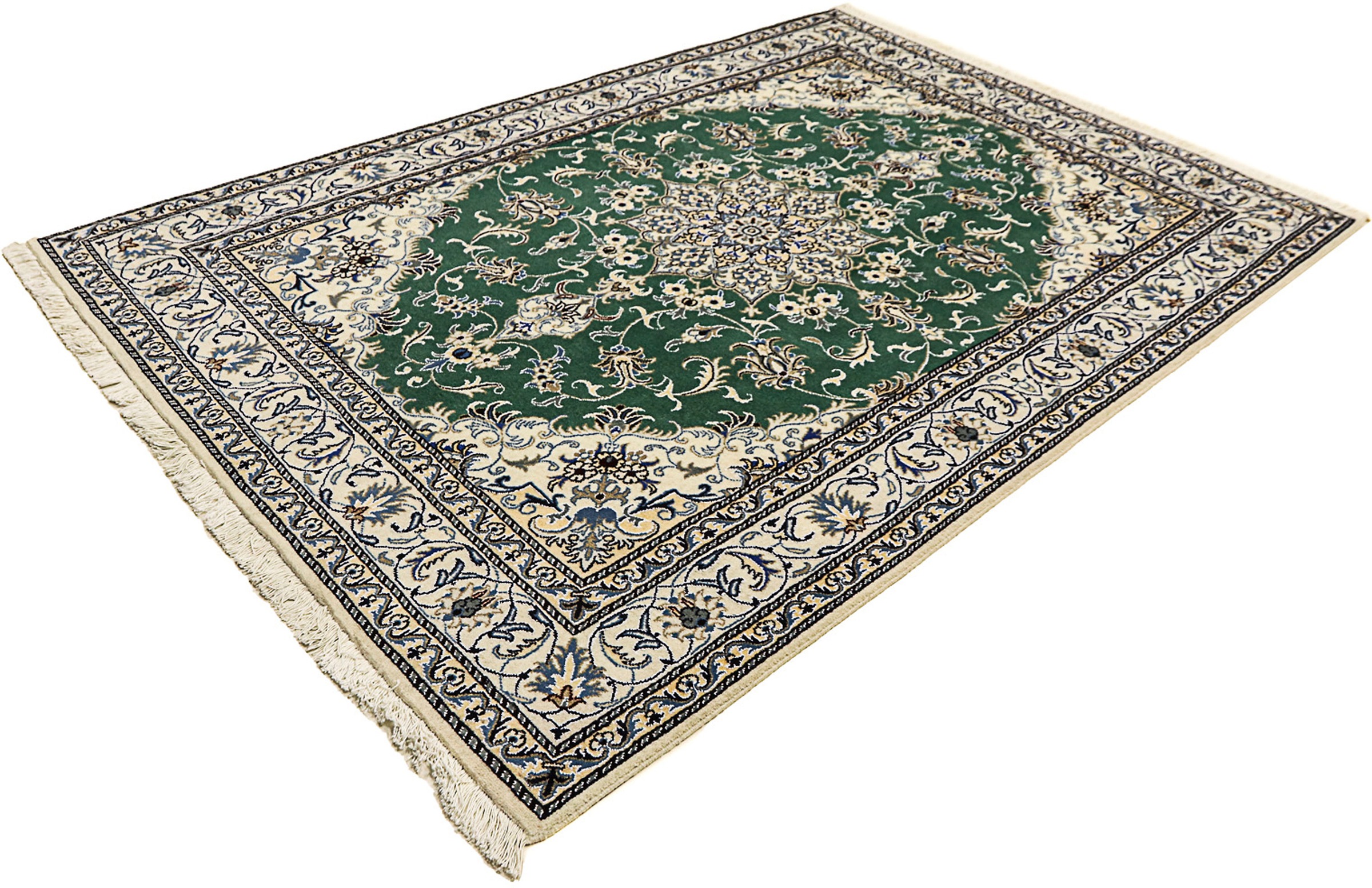 morgenland Orientteppich »Perser - Nain - 237 x 168 cm - dunkelgrün«, recht günstig online kaufen