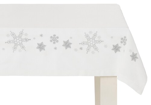 Dreams Tischdecke »Schneeflocke, Weihnachtsdeko«, mit aufwendiger Stickerei günstig online kaufen