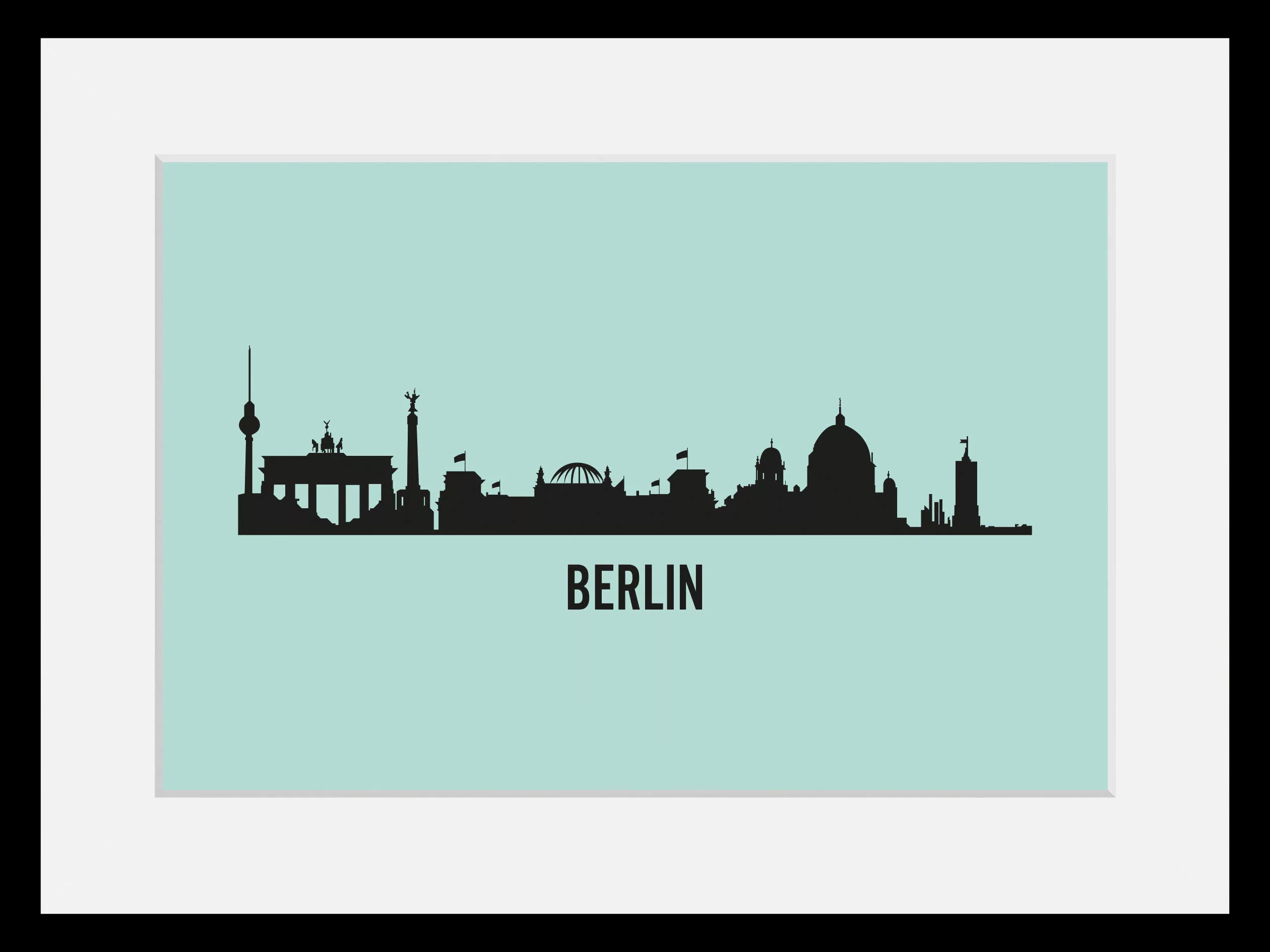 queence Bild "Berlin Skyline", Städte-Stadt-Deutschland-Kirche-Gebäude-Schr günstig online kaufen