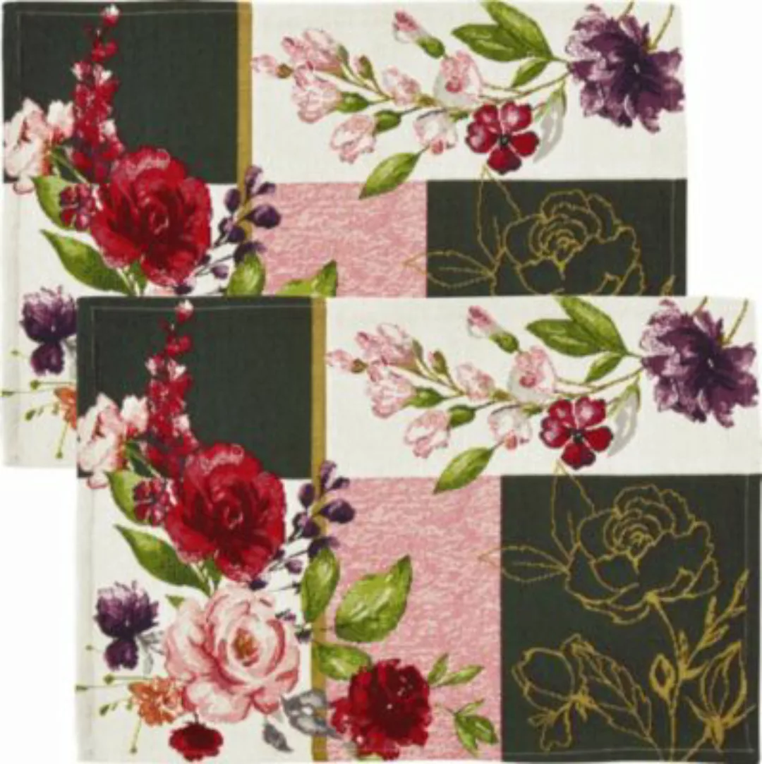 Sander Tischset  2er-Pack Gobelin In Bloom Patch rosa Gr. 32 x 48 günstig online kaufen