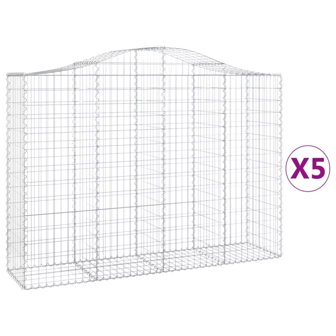 Vidaxl Gabionen Mit Hochbogen 5 Stk. 200x50x140/160cm Verzinktes Eisen günstig online kaufen