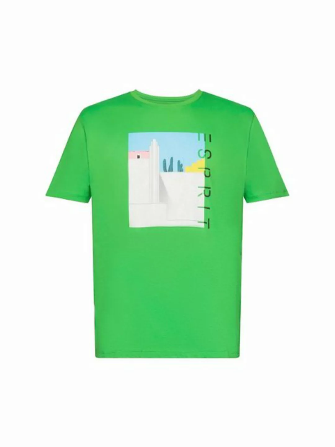 Esprit T-Shirt Baumwoll-T-Shirt mit Frontprint (1-tlg) günstig online kaufen