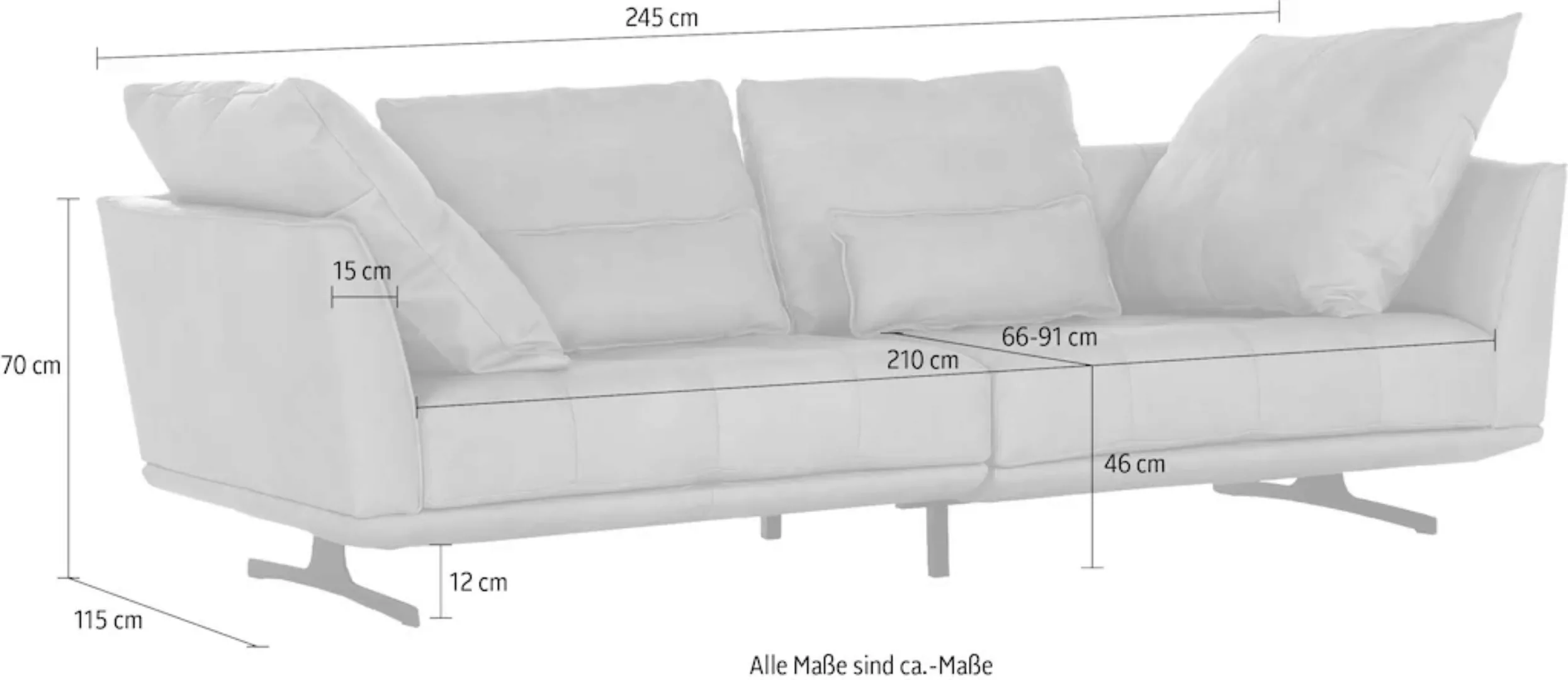 Places of Style Big-Sofa One, mit modernen Kufenfüßen günstig online kaufen