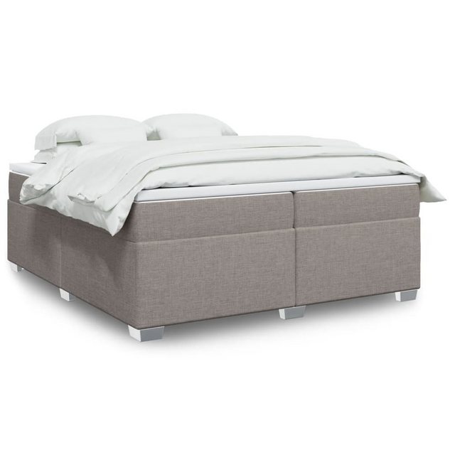 vidaXL Boxspringbett mit Matratze Taupe 200x200 cm Stoff2102675 günstig online kaufen