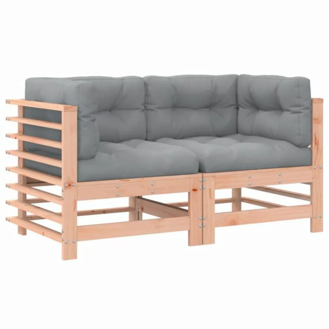 vidaXL Sofaelement Ecksofas mit Kissen 2 Stk. Massivholz Douglasie (1 St) günstig online kaufen