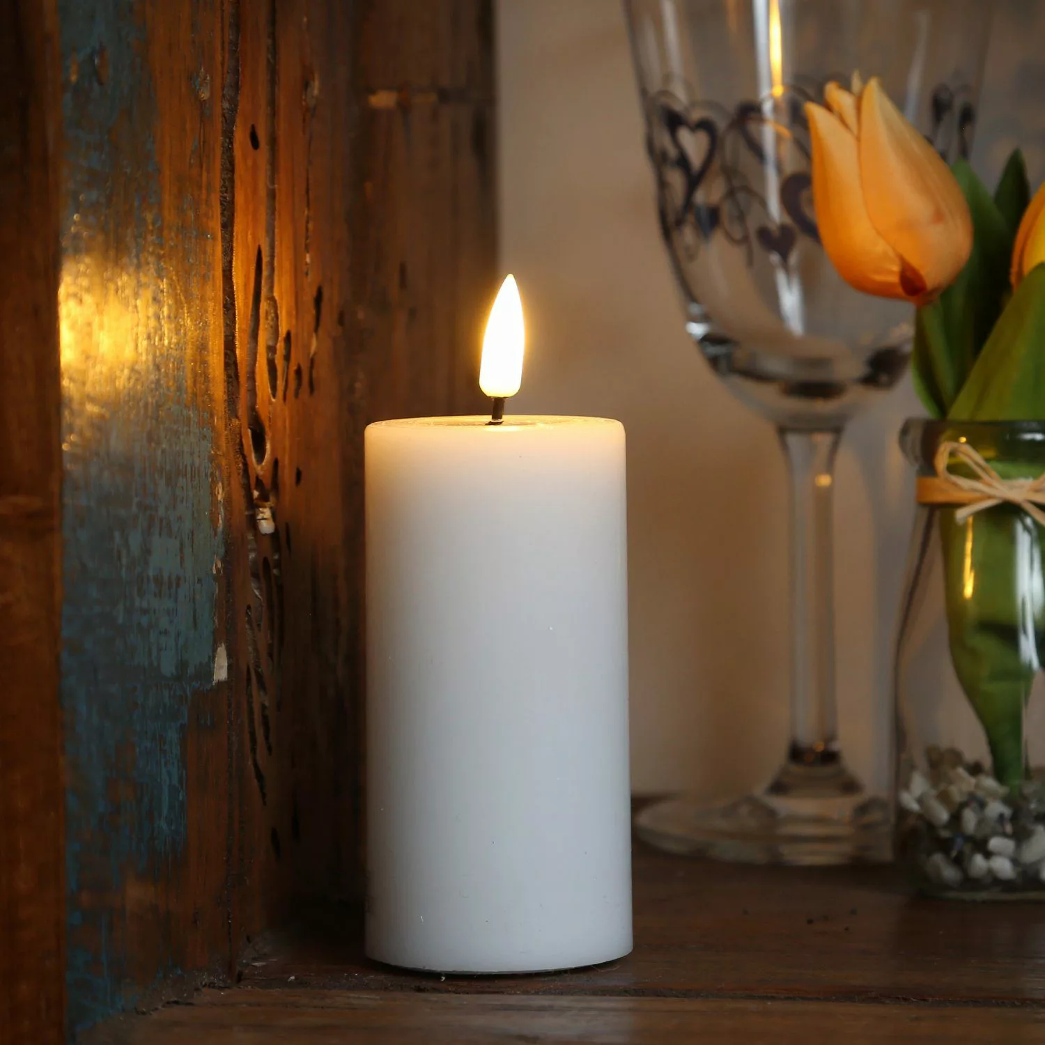 Deluxe Homeart LED-Kerze Mia Deluxe Echtwachs günstig online kaufen