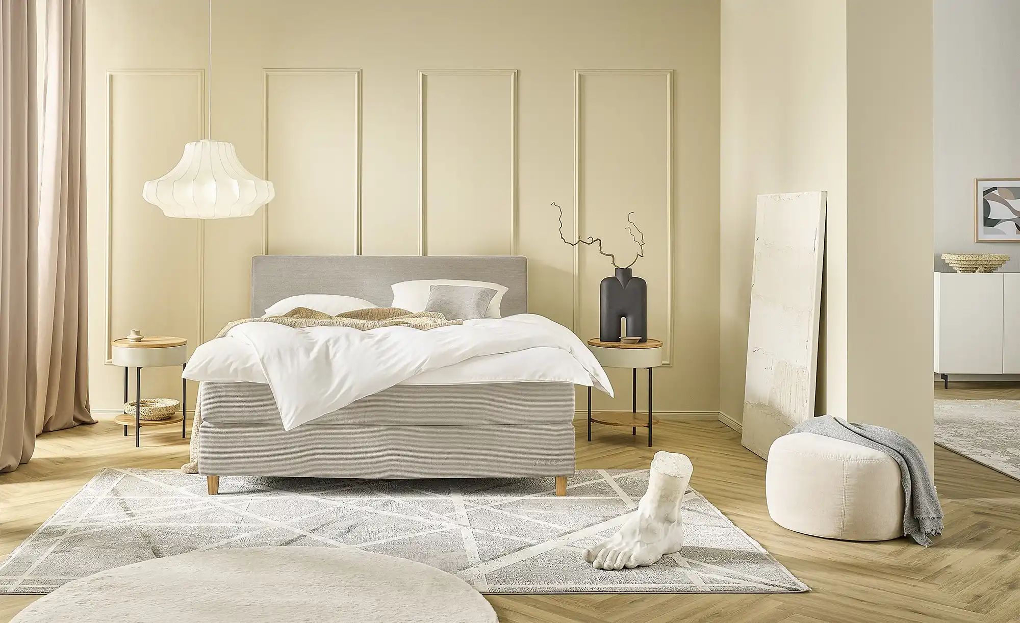 Jette Home Boxspringbett  Jette Flex ¦ beige ¦ Maße (cm): B: 225 H: 110,5 B günstig online kaufen