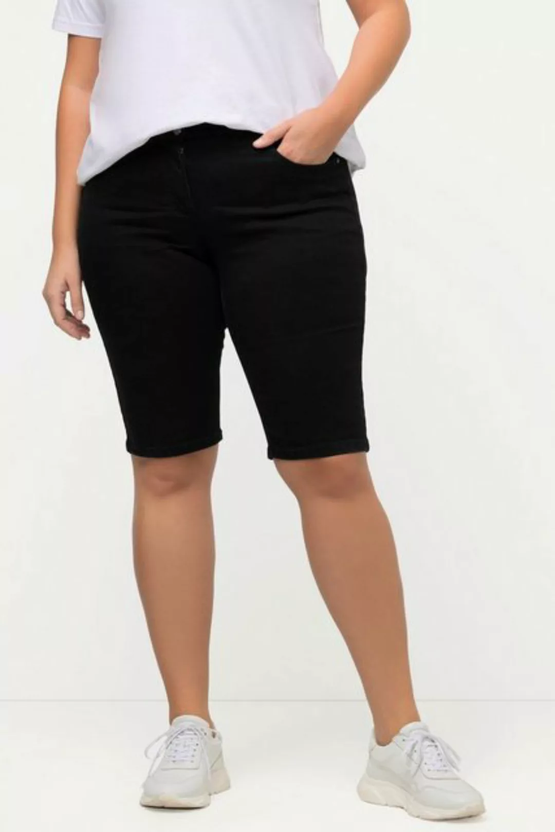 Ulla Popken Bermudas Jeansbermuda Mandy 5-Pocket-Form Komfortbund günstig online kaufen