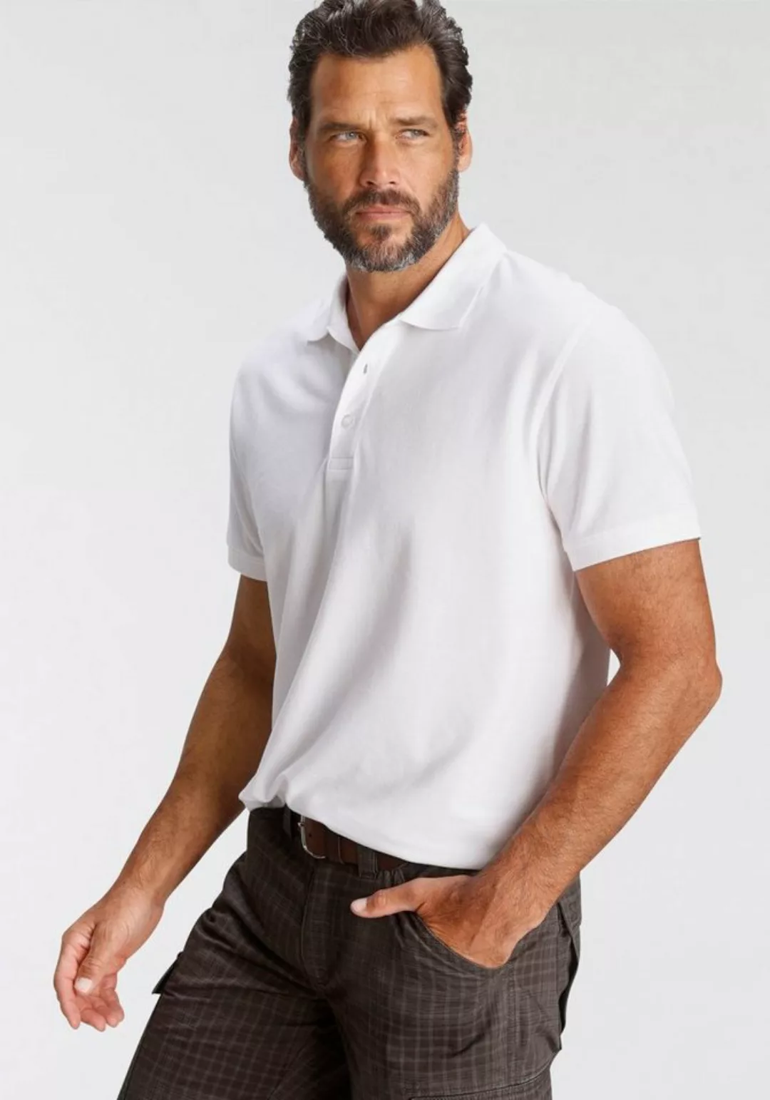 Man's World Poloshirt Kurzarm, lockere Passform, unifarben günstig online kaufen