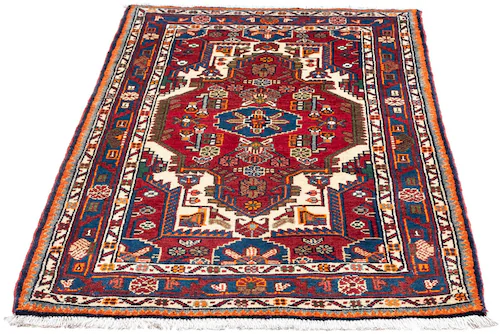 morgenland Wollteppich »Hosseinabad Medaillon Rosso 130 x 87 cm«, rechtecki günstig online kaufen