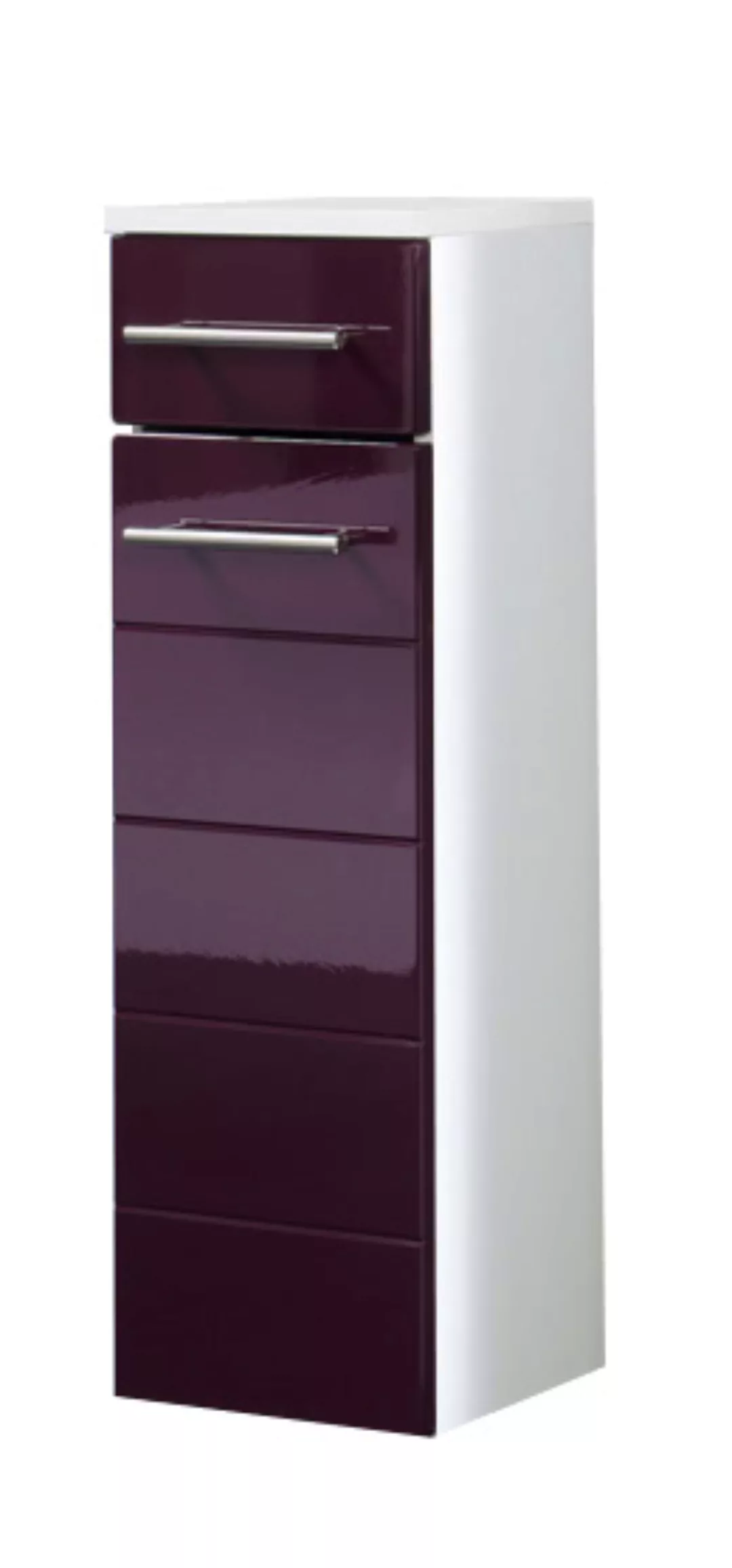 Hängeschrank 25 Rimini von Held Möbel Aubergine Hgl / Weiss günstig online kaufen