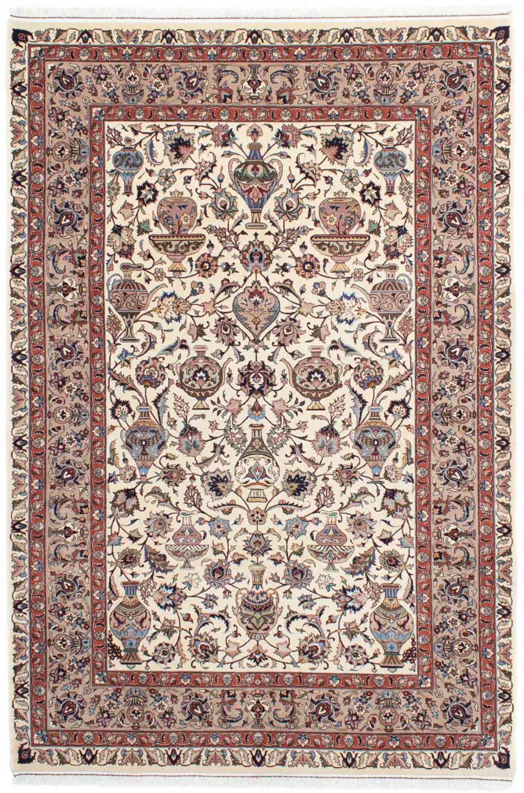 morgenland Wollteppich »Kaschmar Blumenmuster Beige 300 x 200 cm«, rechteck günstig online kaufen