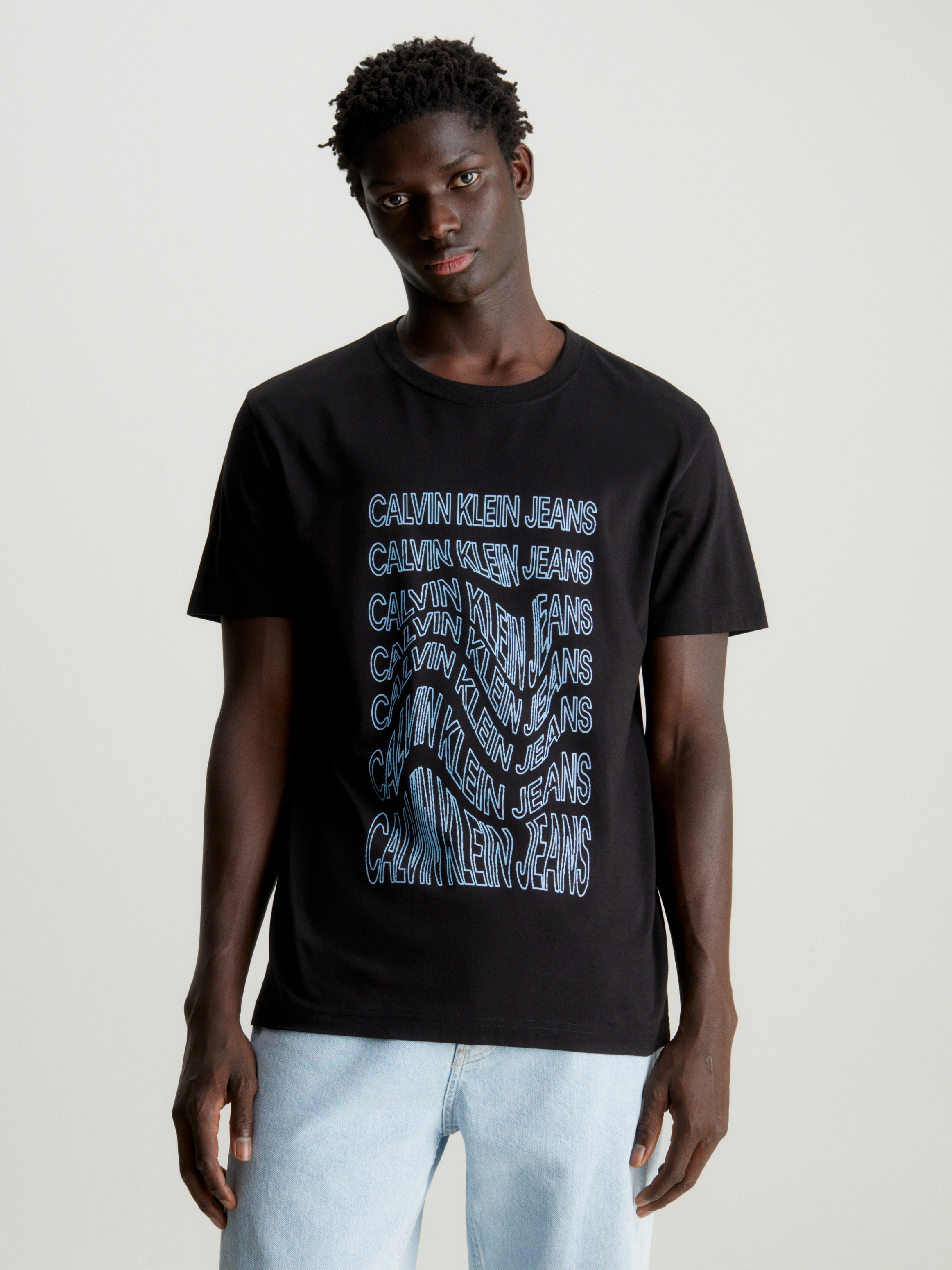 Calvin Klein Jeans T-Shirt "INSTITUTIONAL WARP TEE", mit Logodruck günstig online kaufen