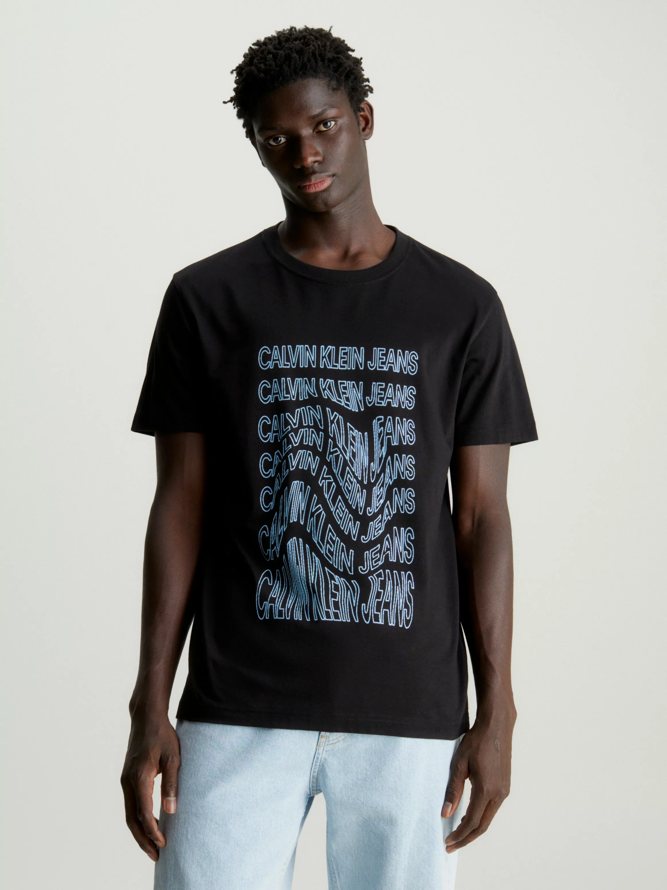 Calvin Klein Jeans T-Shirt INSTITUTIONAL WARP TEE mit Logodruck günstig online kaufen