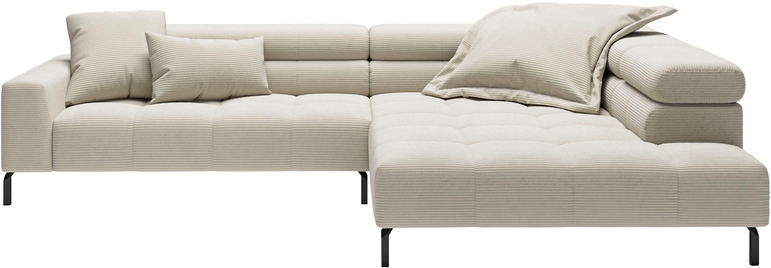 Places of Style Ecksofa "Cleveland, L-Form, incl. Kopfteilverstellung, Brei günstig online kaufen