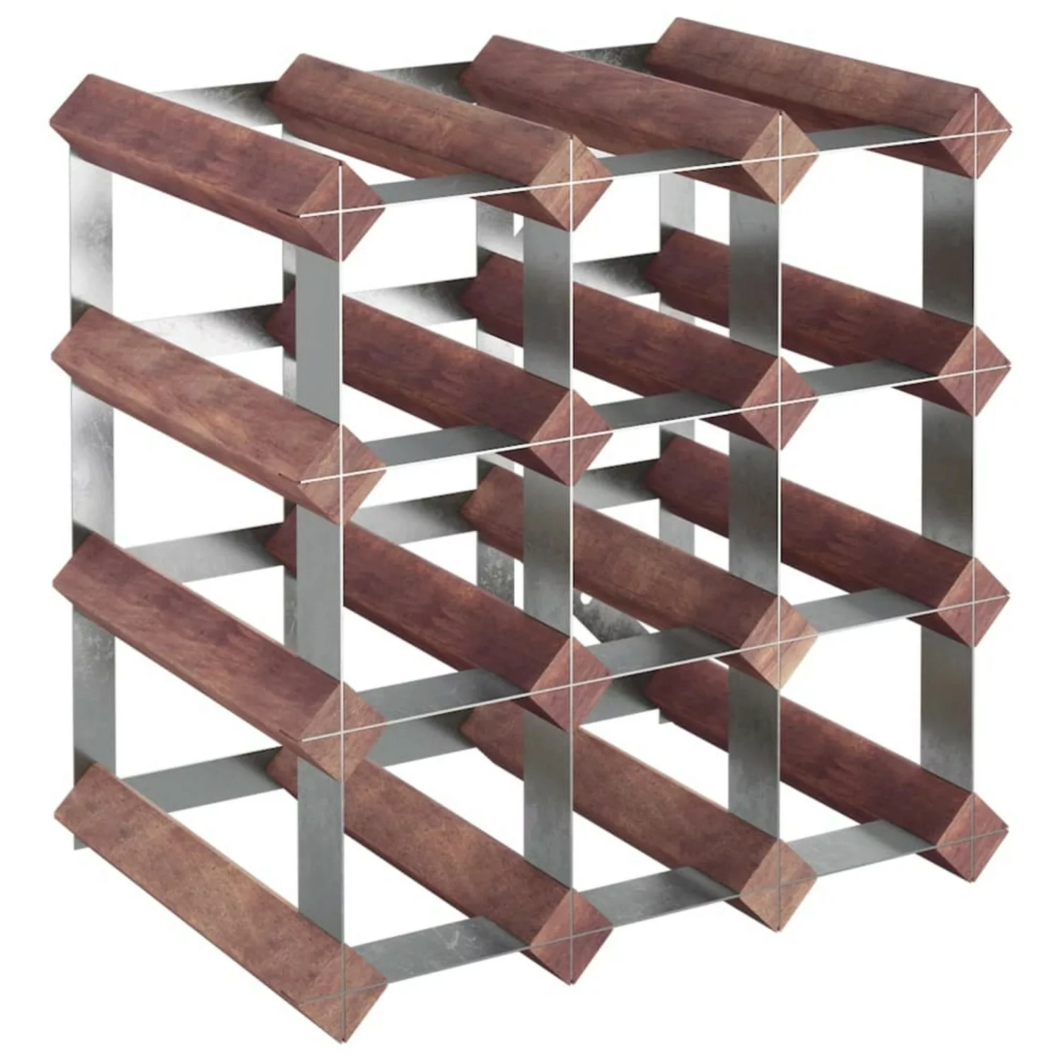 VidaXL Weinregal für 12 Flaschen Braun Massivholz Kiefer 32,5 x 22,5 x 32,5 günstig online kaufen