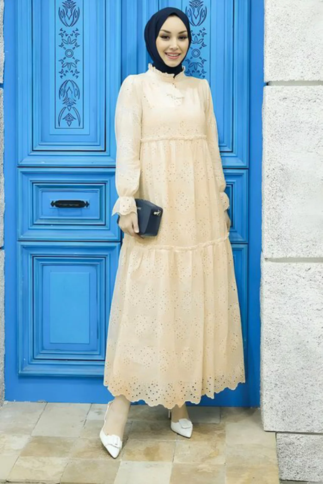 Modabout Maxikleid Langes Kleider Abaya Hijab Kleid Damen - NELB0007D4655KR günstig online kaufen