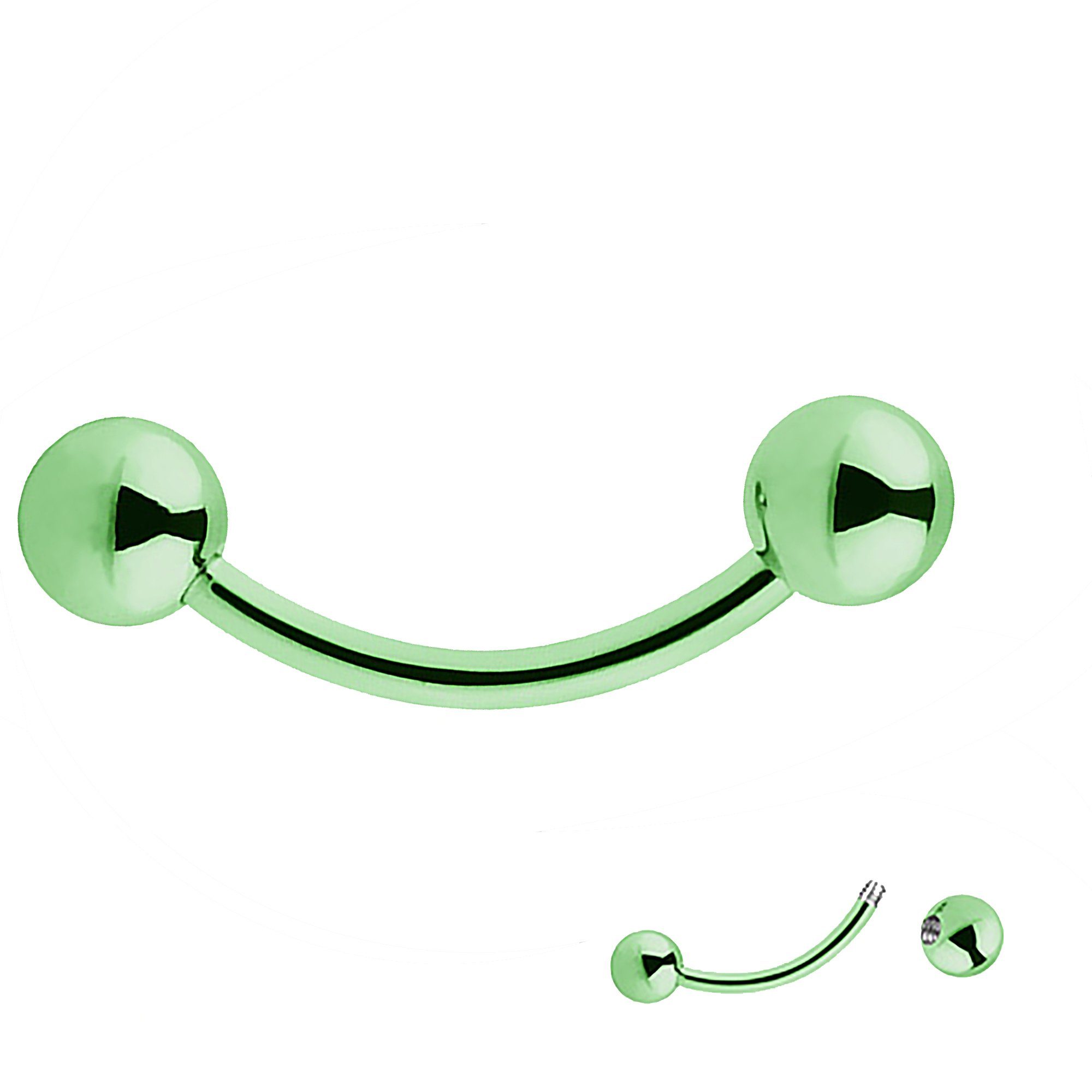 Taffstyle Augenbrauenpiercing Piercing Banane Chirurgenstahl Kugeln günstig online kaufen