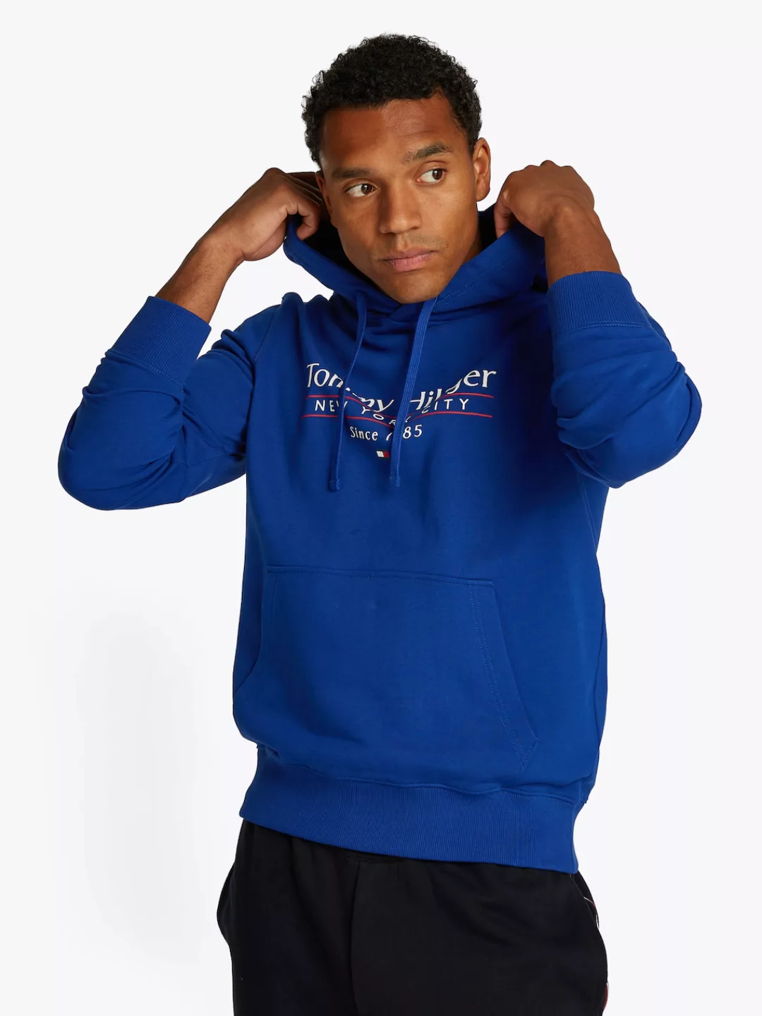 Tommy Hilfiger Hoodie "HILFIGER CENTER STACK HOODY", mit großem mehrfarbige günstig online kaufen